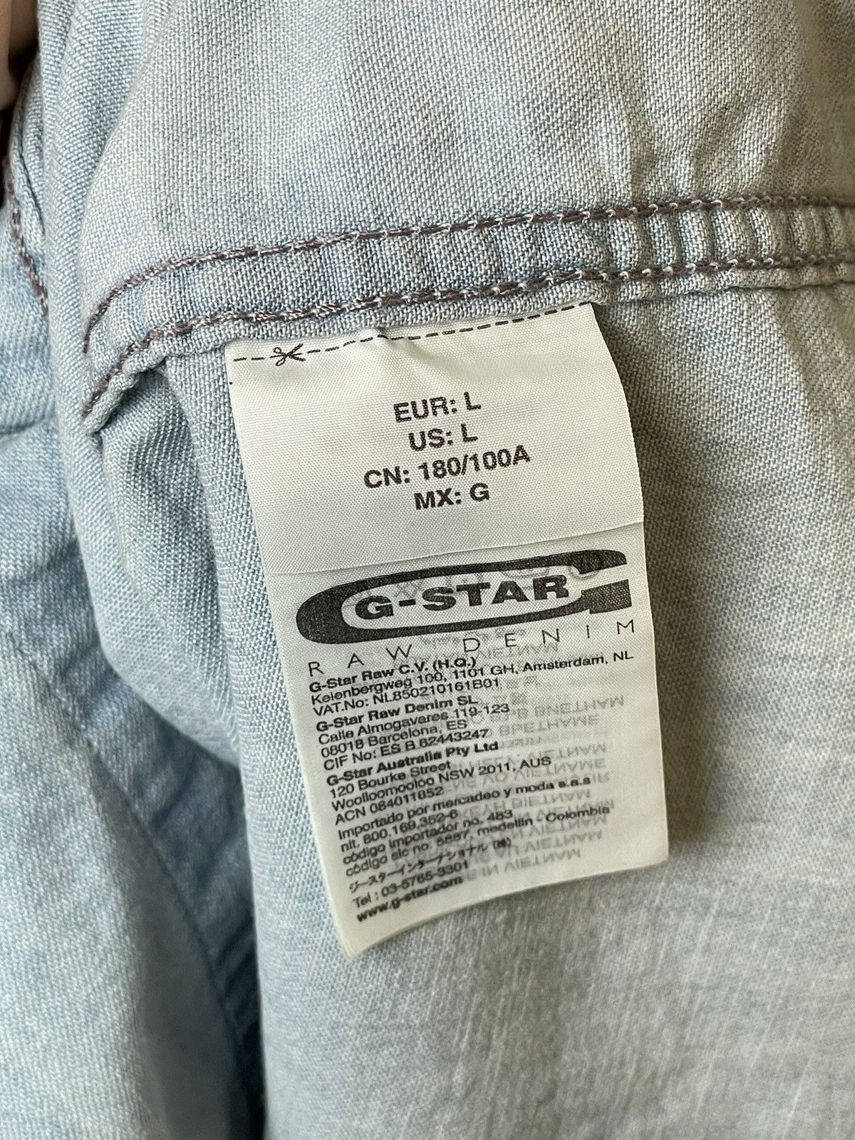 G-Star G-Star Raw Denim Shirt Size L Size US L / EU 52-54 / 3 - 9 Thumbnail