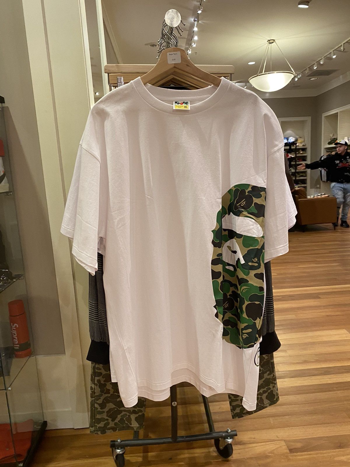 image of Bape Logo Tee 3Xl in White, Men's (Size 2XL)