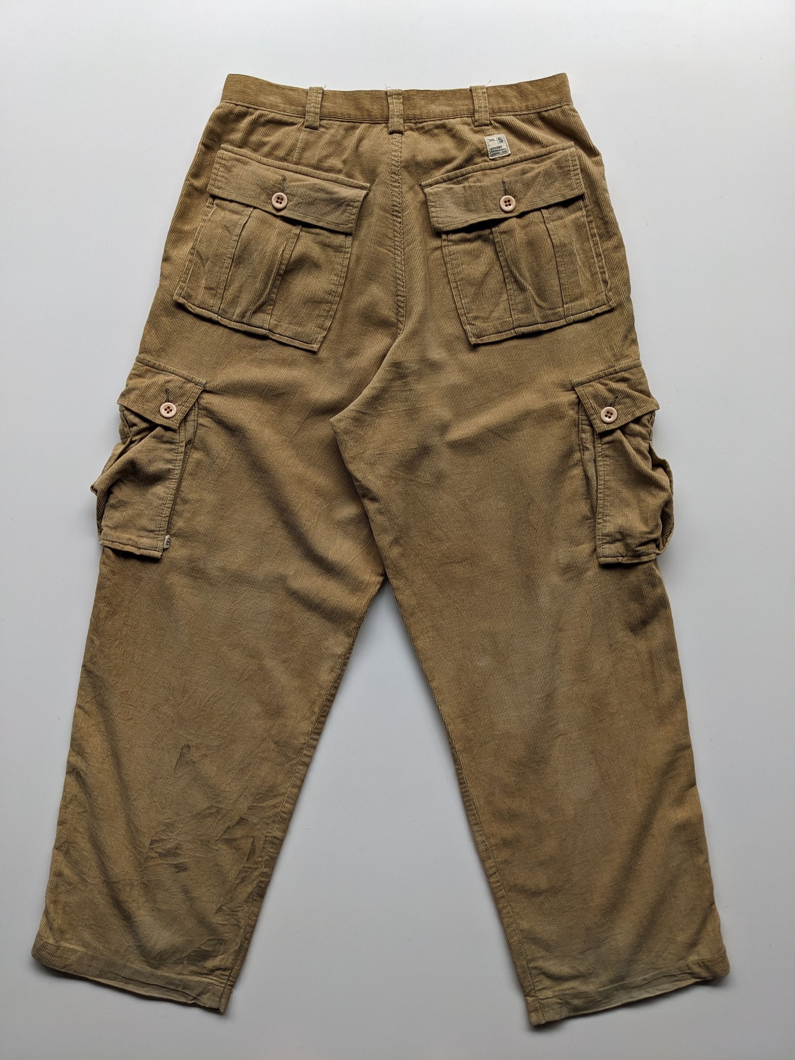 Stussy × Vintage Vintage Stussy wide leg parachute corduroy cargo Size US 31 - 3 Thumbnail