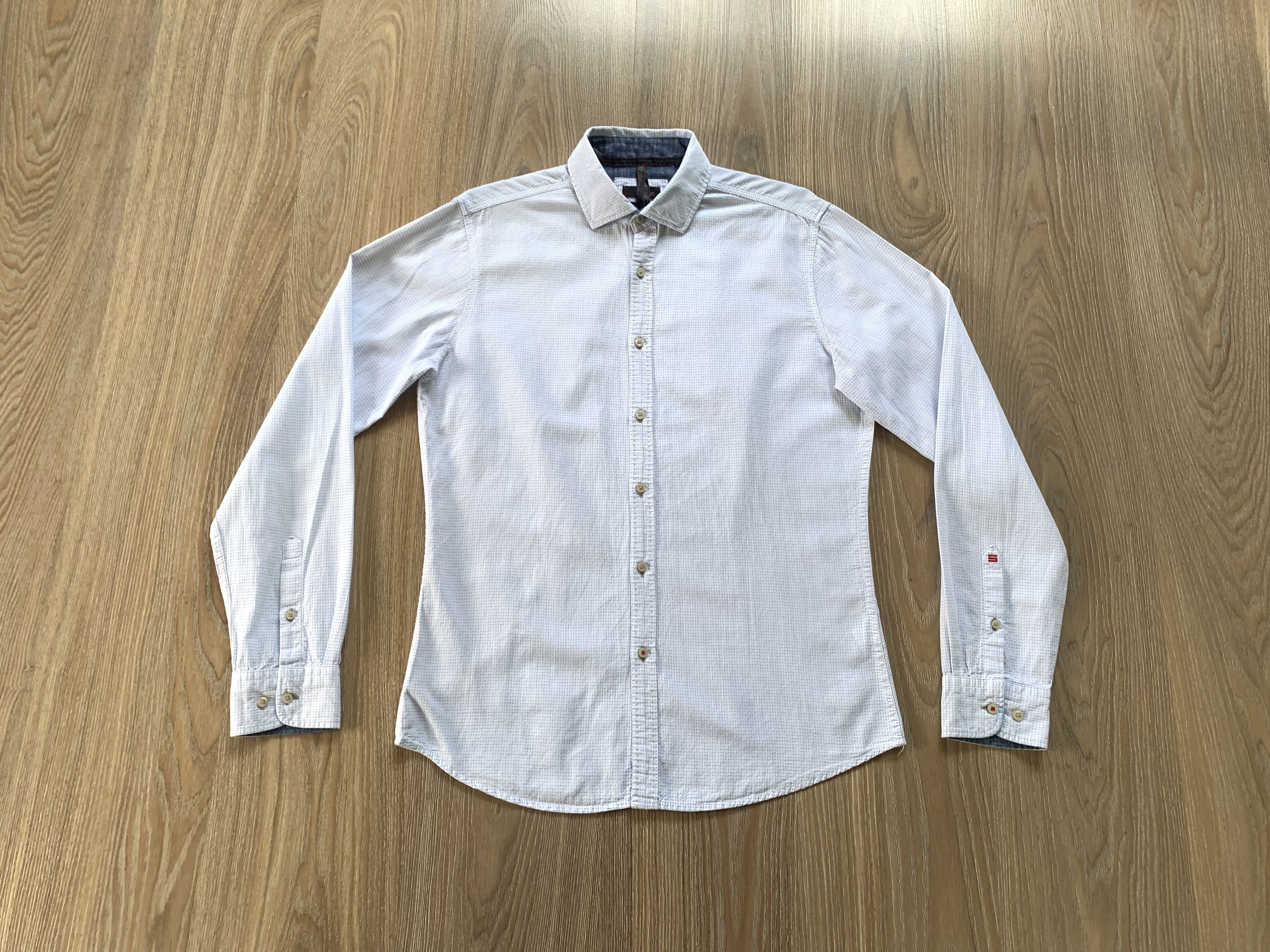 CINQUE Cinque Men's Long Sleeve Slim Fit Shirt Size US S / EU 44-46 / 1 - 9 Thumbnail
