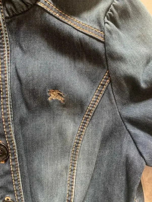 Burberry Burberry Blue Cotton Jacket for Women. Size M / US 6-8 / IT 42-44 - 2 Thumbnail