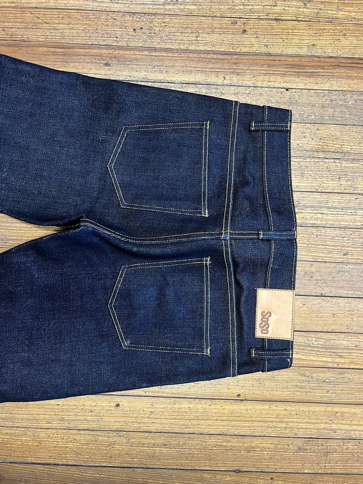 SoSo 21oz indigo raw denim selvedge jeans Size US 33 - 3 Thumbnail