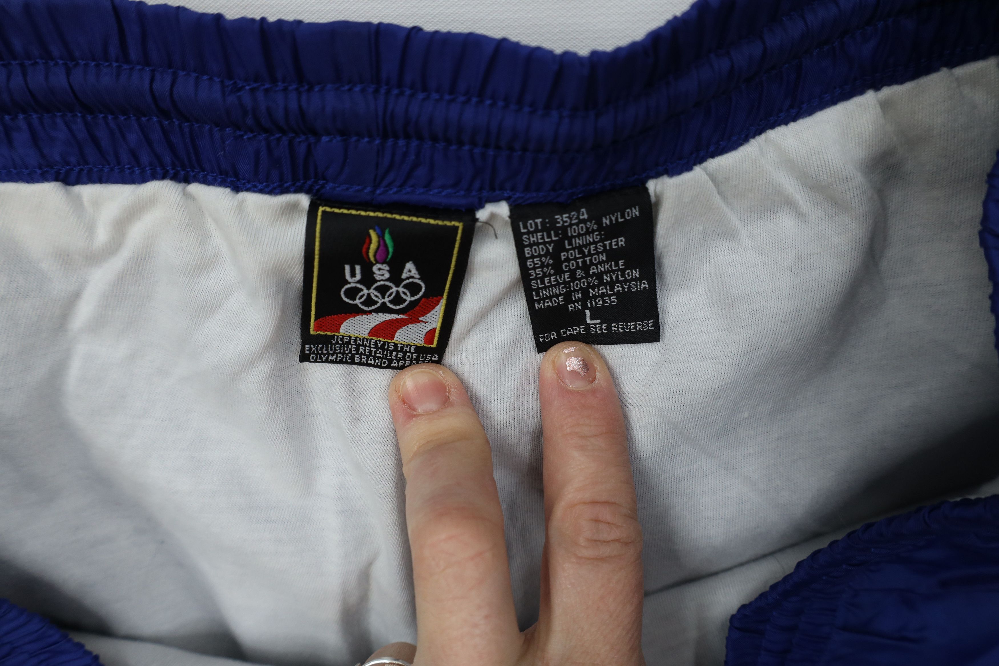 Vintage Vintage 90s USA Olympics Lined Windbreaker Joggers Pants Size US 36 / EU 52 - 7 Thumbnail