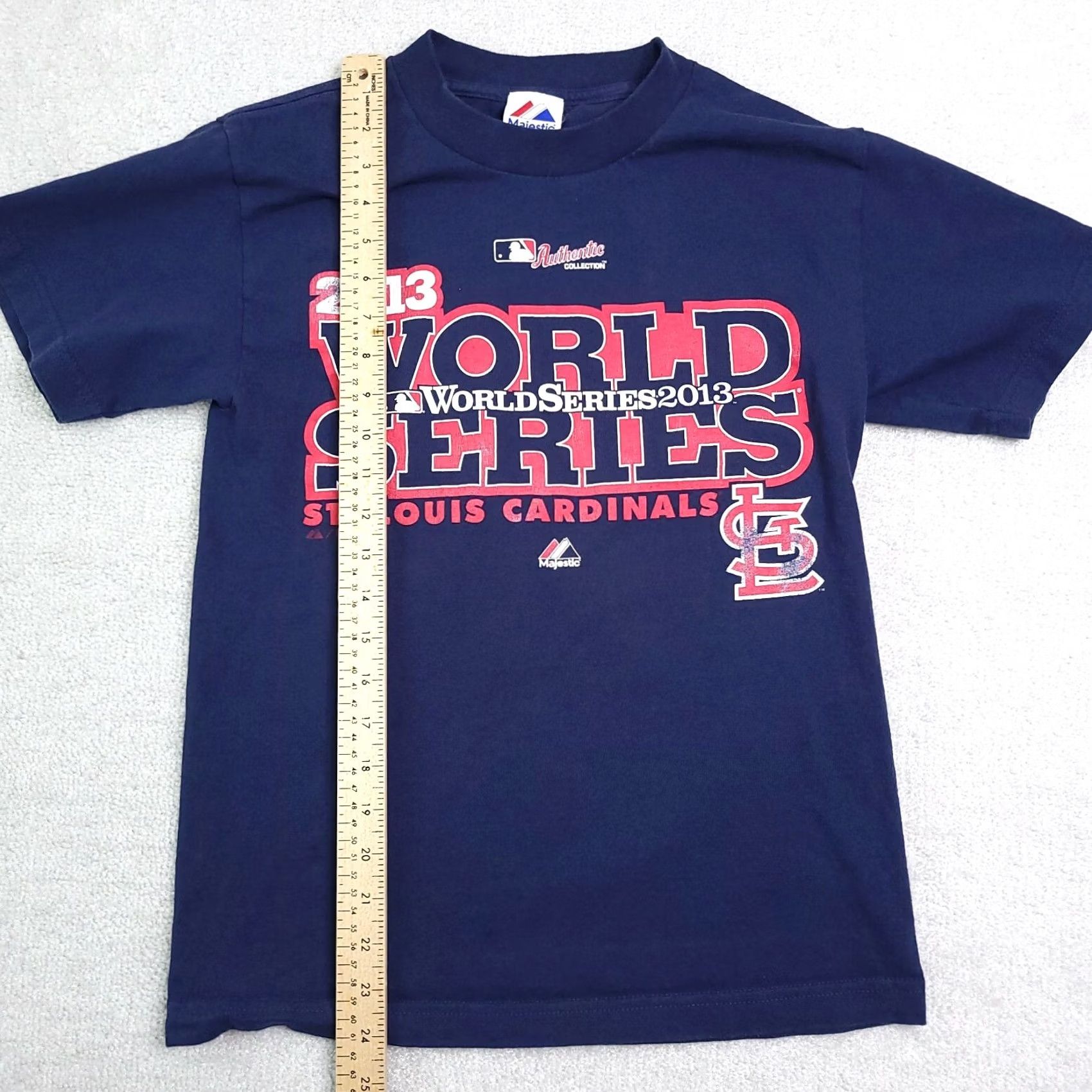 Vintage VINTAGE St Louis Cardinals 2013 World Series Baseball T-Shirt Adult Small Blue S/S Size US S / EU 44-46 / 1 - 6 Thumbnail