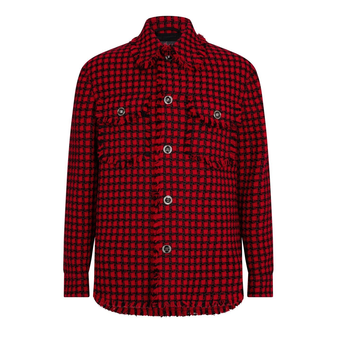Versace o1g2r1mq0526 Medusa Tweed Overshirt in Multicolor Size US M / EU 48-50 / 2 - 1 Thumbnail