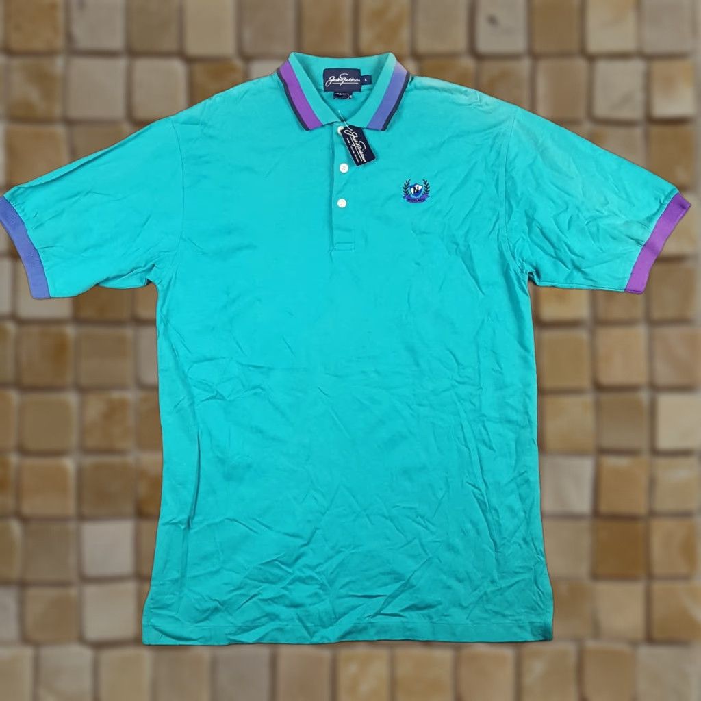 Vintage VINTAGE Jack Nicklaus Polo Shirt Teal Men L Short Sleeve Collared Button Polo Shirt Size US L / EU 52-54 / 3 - 1 Thumbnail