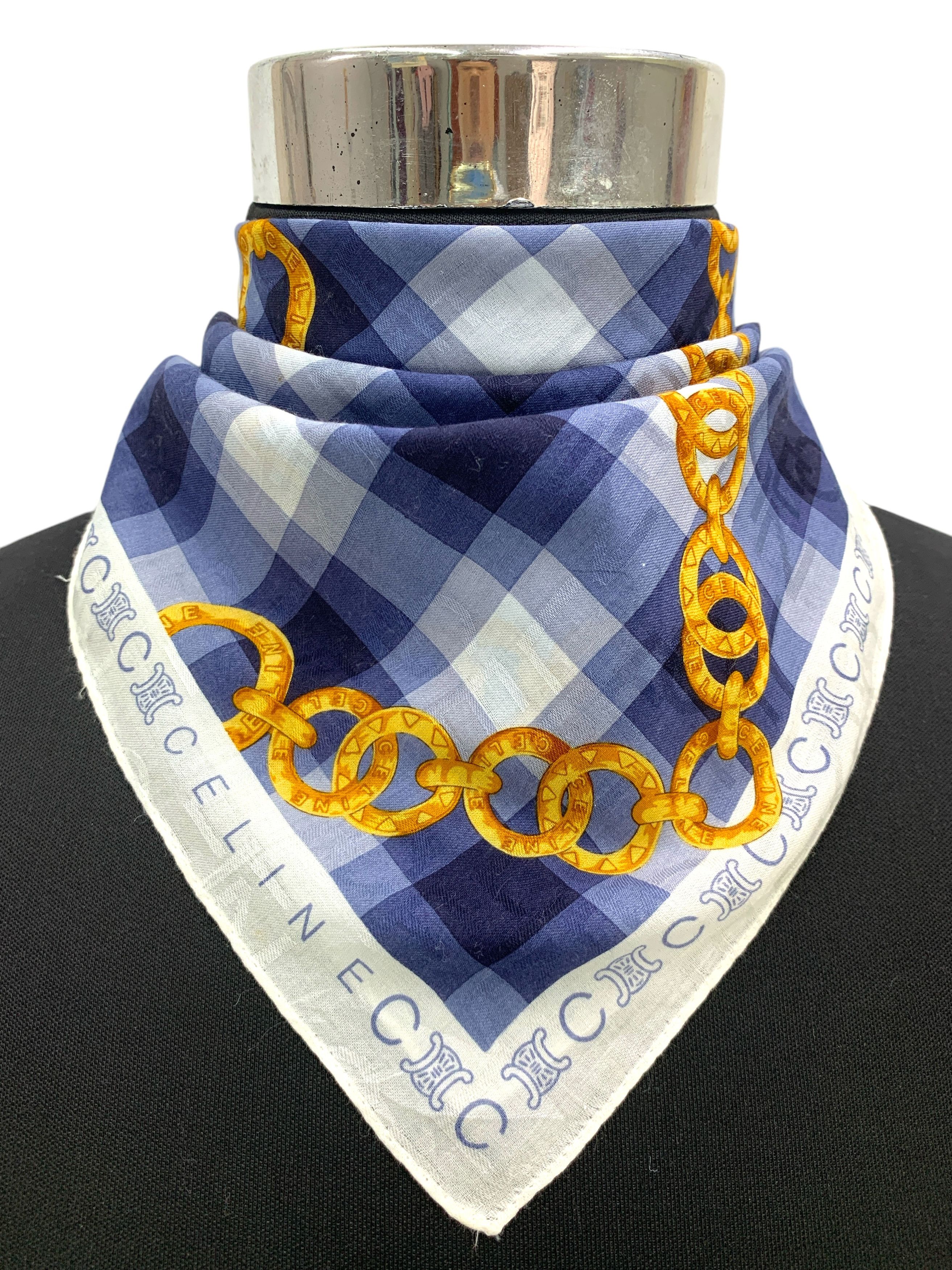 Celine × Vintage Vintage Celine Neckerchief/ Handkerchief Scarves - HKA901 Size ONE SIZE - 1 Thumbnail