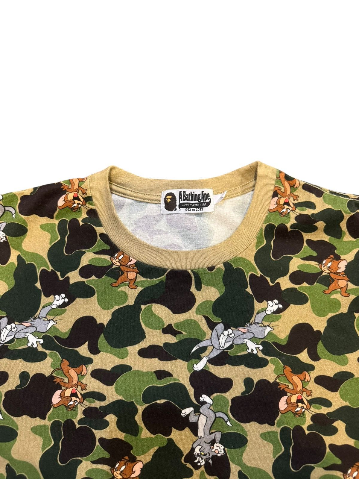 Bape BAPE Tom and Jerry Camo Tee Green Medium Size US M / EU 48-50 / 2 - 5 Thumbnail