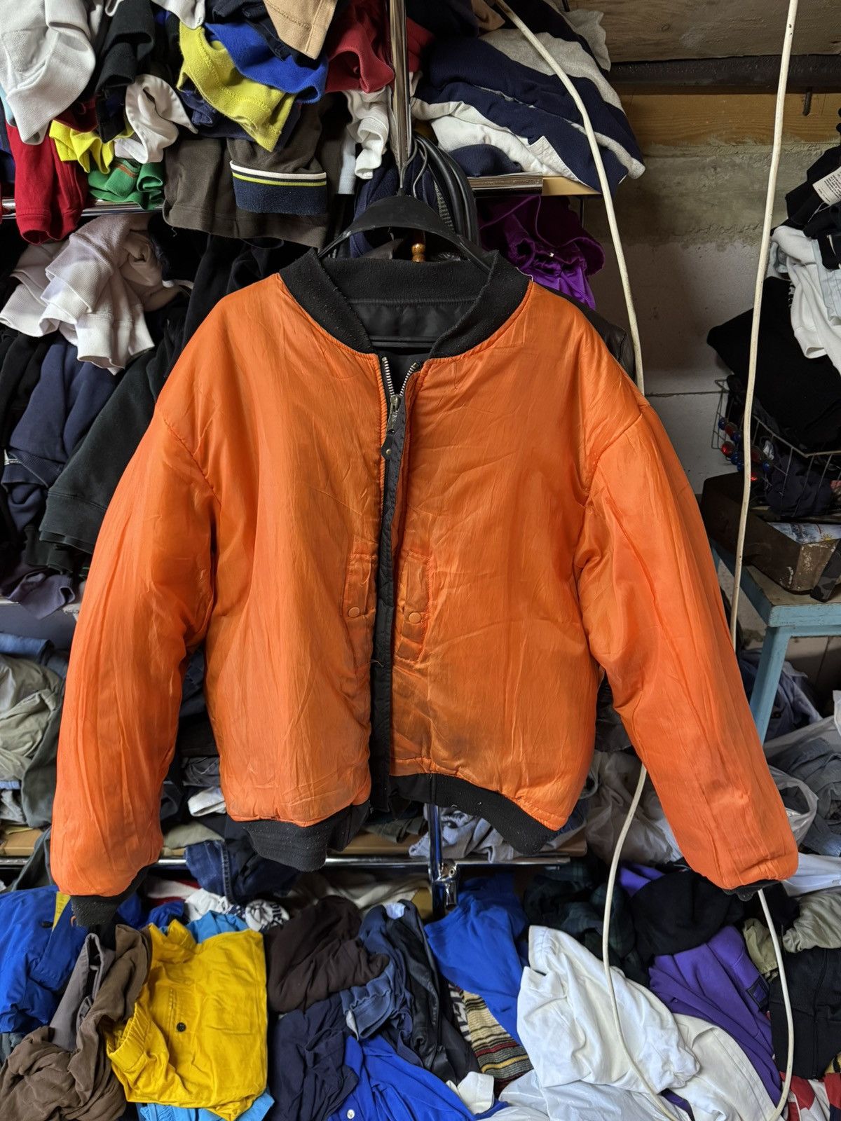 Vintage Vintage MA 1 Bomber Jacket Reversible Military Flyers Nylon Size US XXL / EU 58 / 5 - 11 Thumbnail