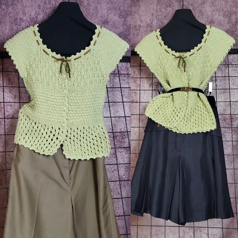 Burberry Summer Mint Green Knitted Top
