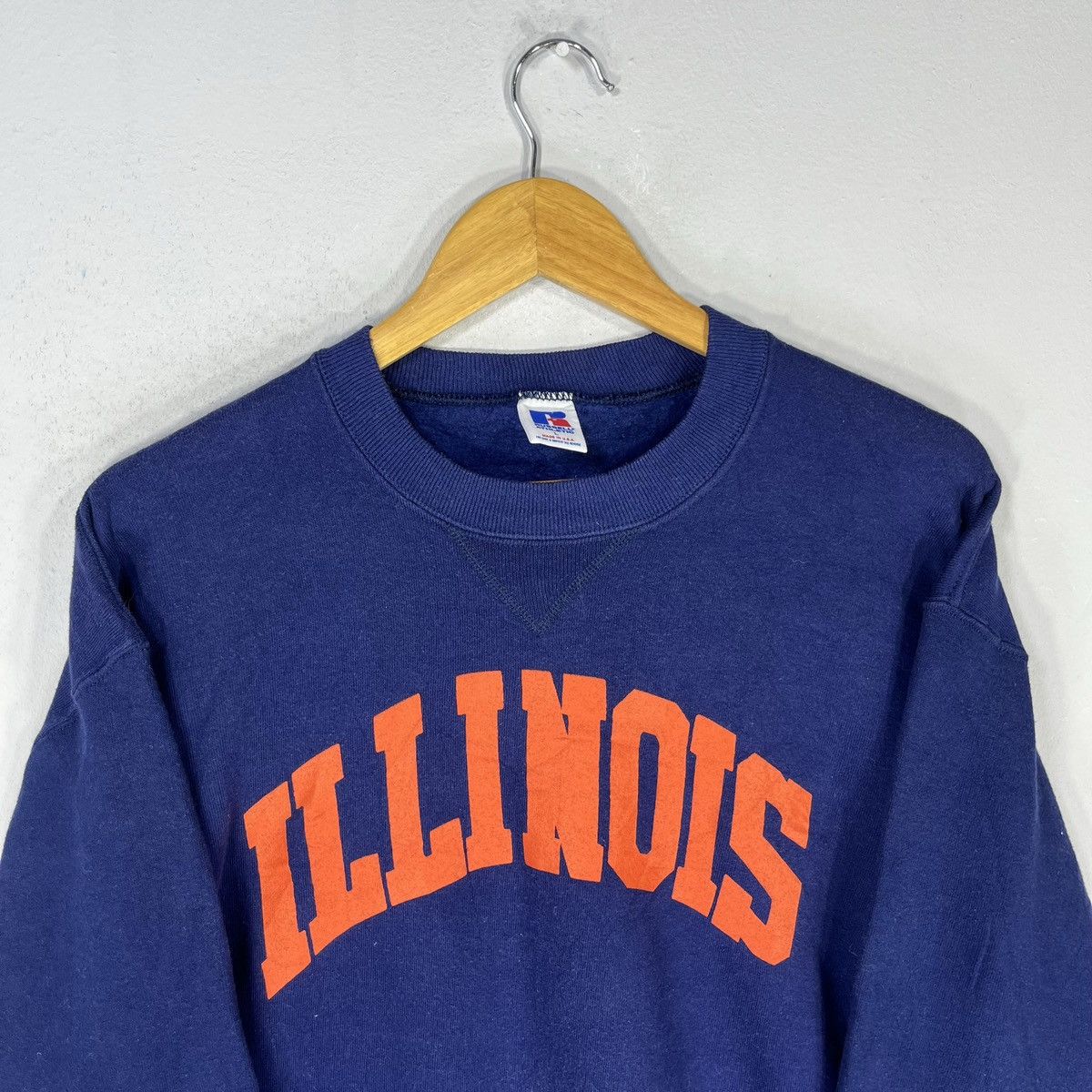 Russell Athletic × Vintage VINTAGE 90s RUSSELL ATHLETIC ILLINOIS UNIVERSITY SWEATER Size US L / EU 52-54 / 3 - 5 Thumbnail