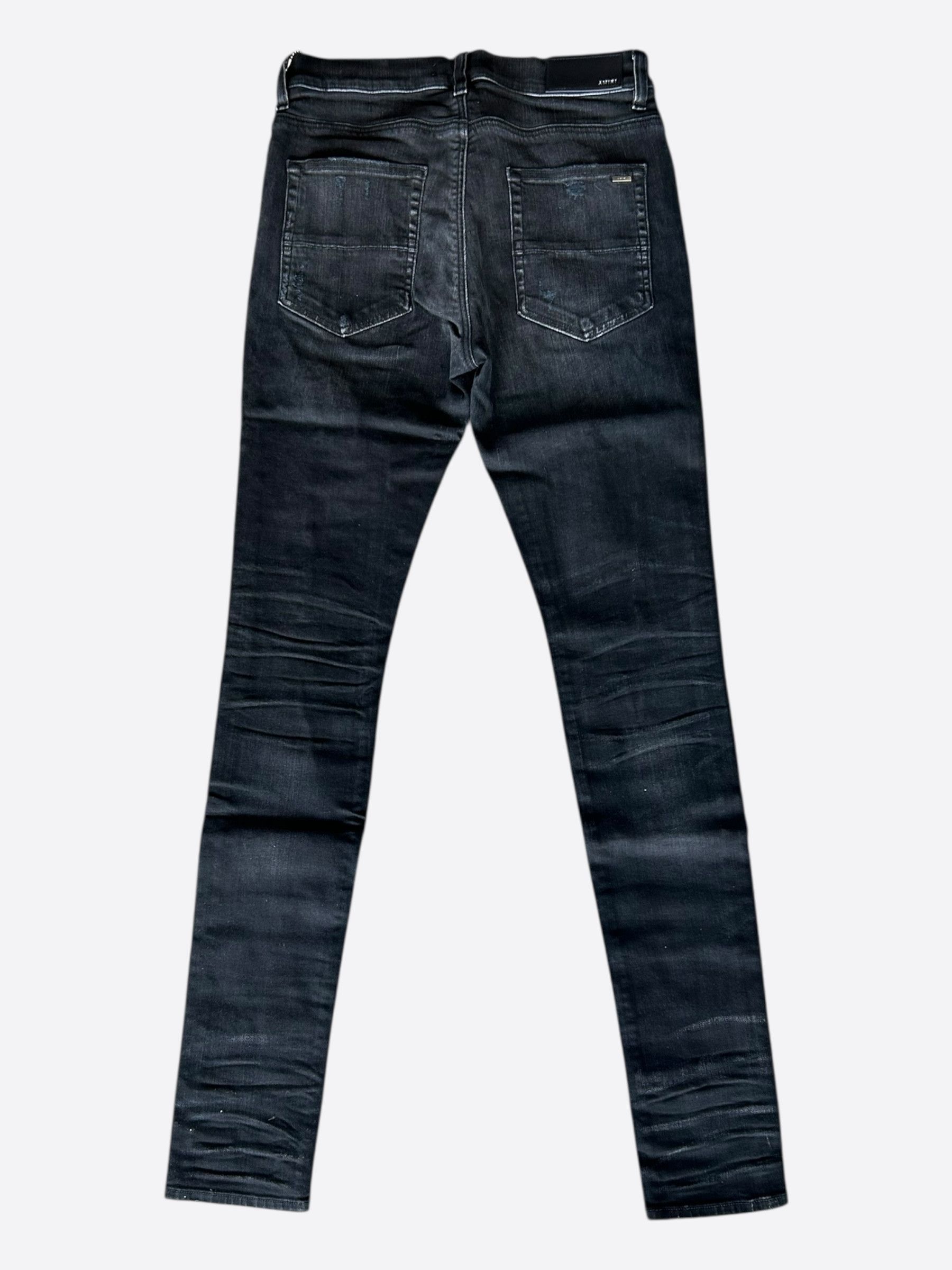 Amiri Amiri Aged Black Thrasher Plus Jeans Size US 30 / EU 46 - 2 Thumbnail