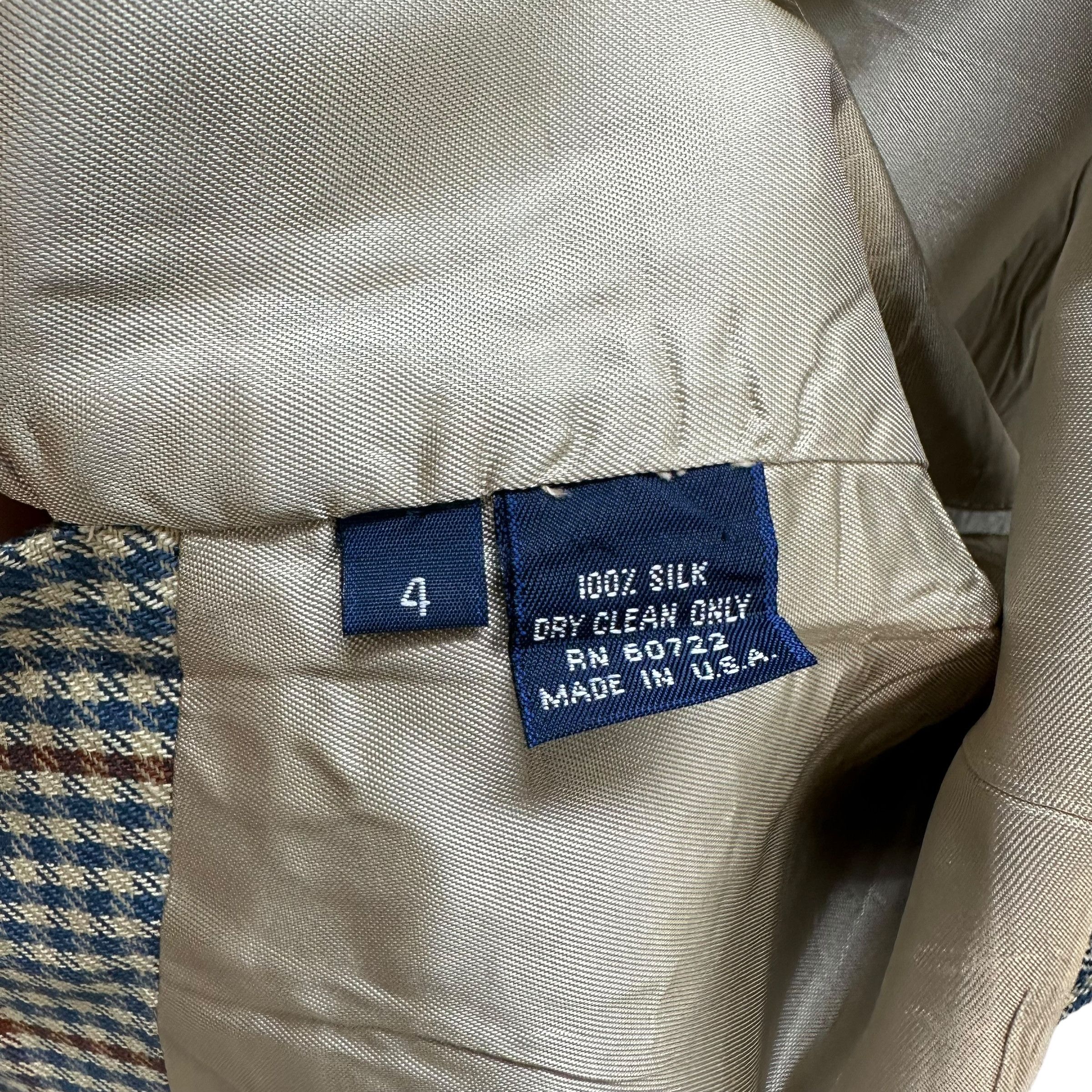 Burberry Burberrys Made In Usa Checked Silk Inner Vest #A6-0169 Size S / US 4 / IT 40 - 6 Thumbnail