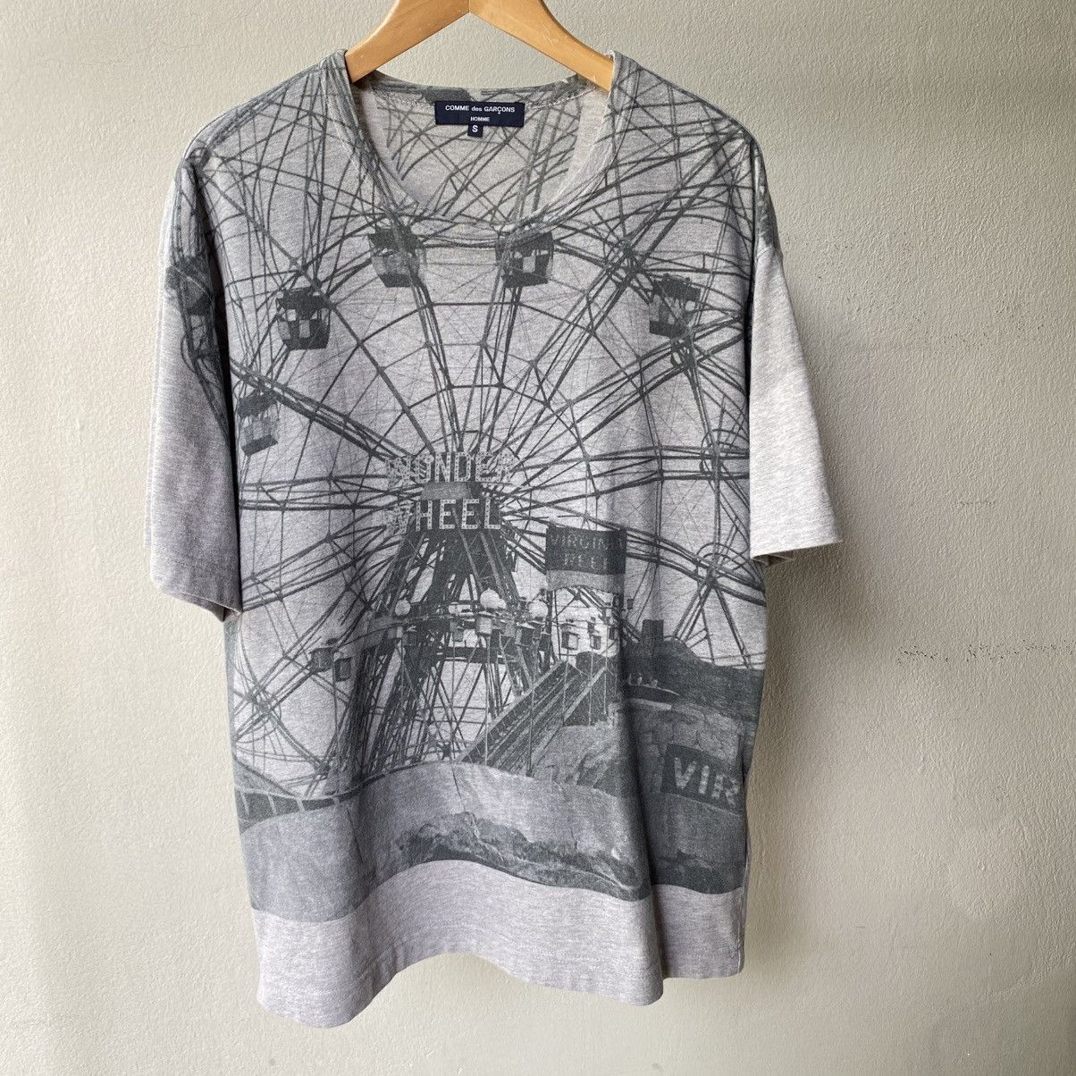 Comme des Garcons Homme COMME des GARCONS HOMME Ferris Wheel Grey Graphic Print Tee Size US S / EU 44-46 / 1 - 9 Thumbnail