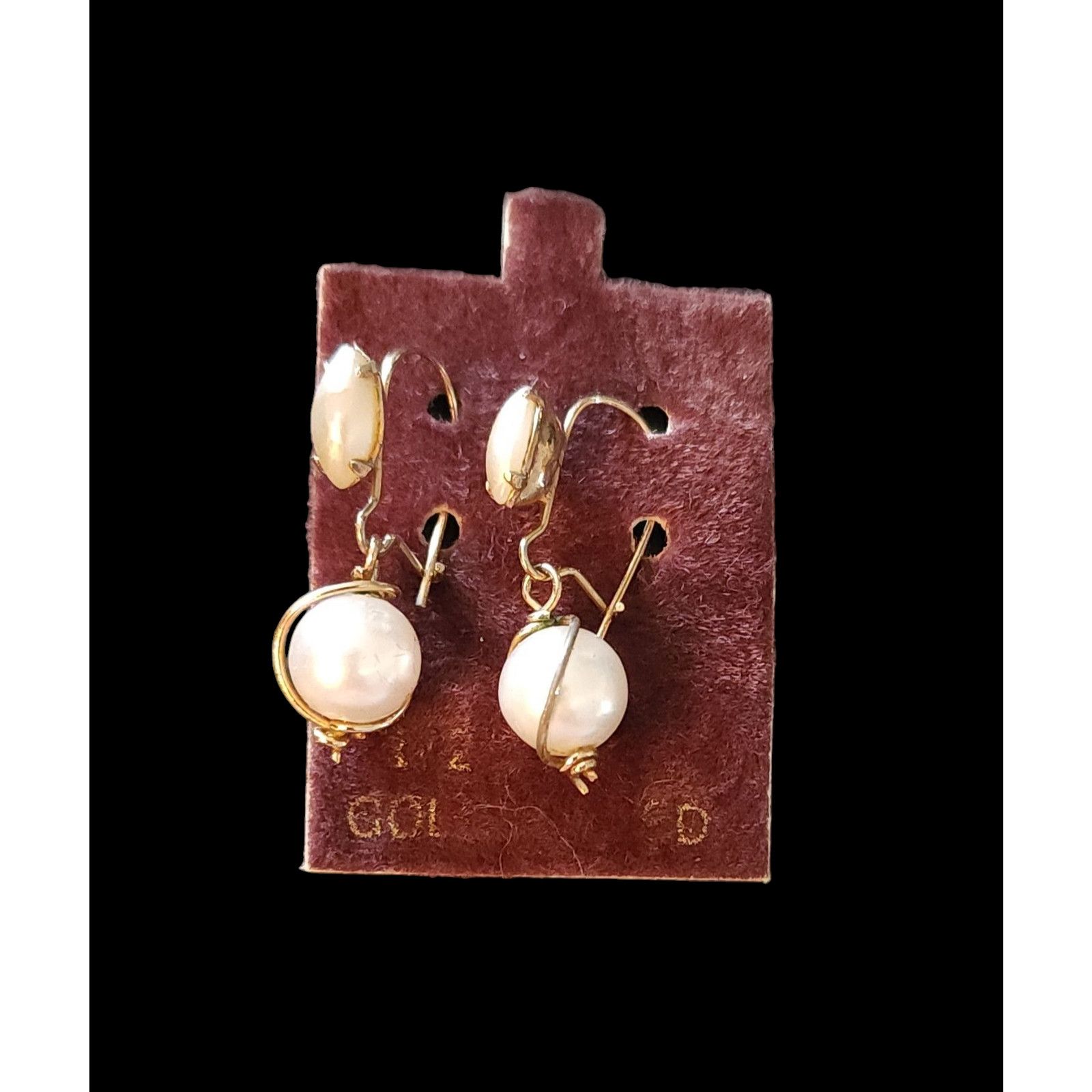 Other 12kt gold filled pearlescent beaded pierced earrings Size ONE SIZE - 6 Thumbnail