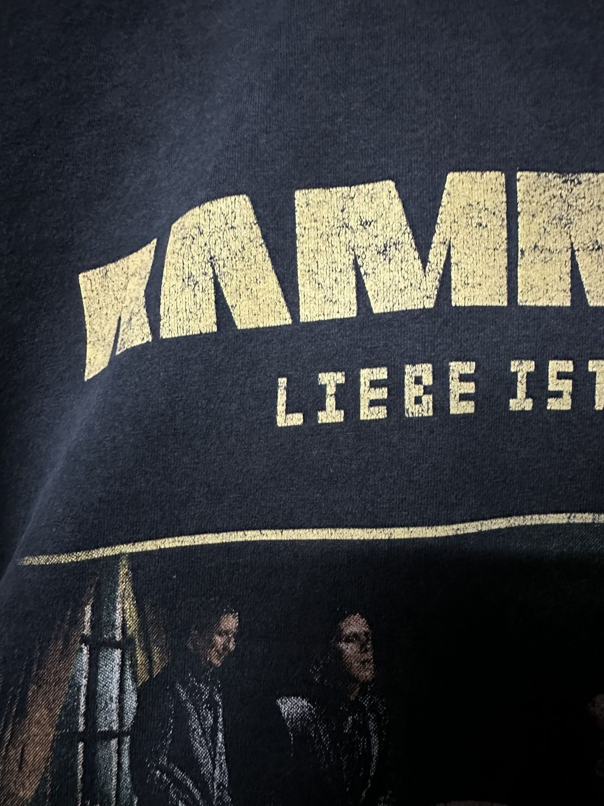 Band Tees × Vintage Thrashed Vintage Rammstein Promo Distressed Faded Tee Size US L / EU 52-54 / 3 - 6 Thumbnail