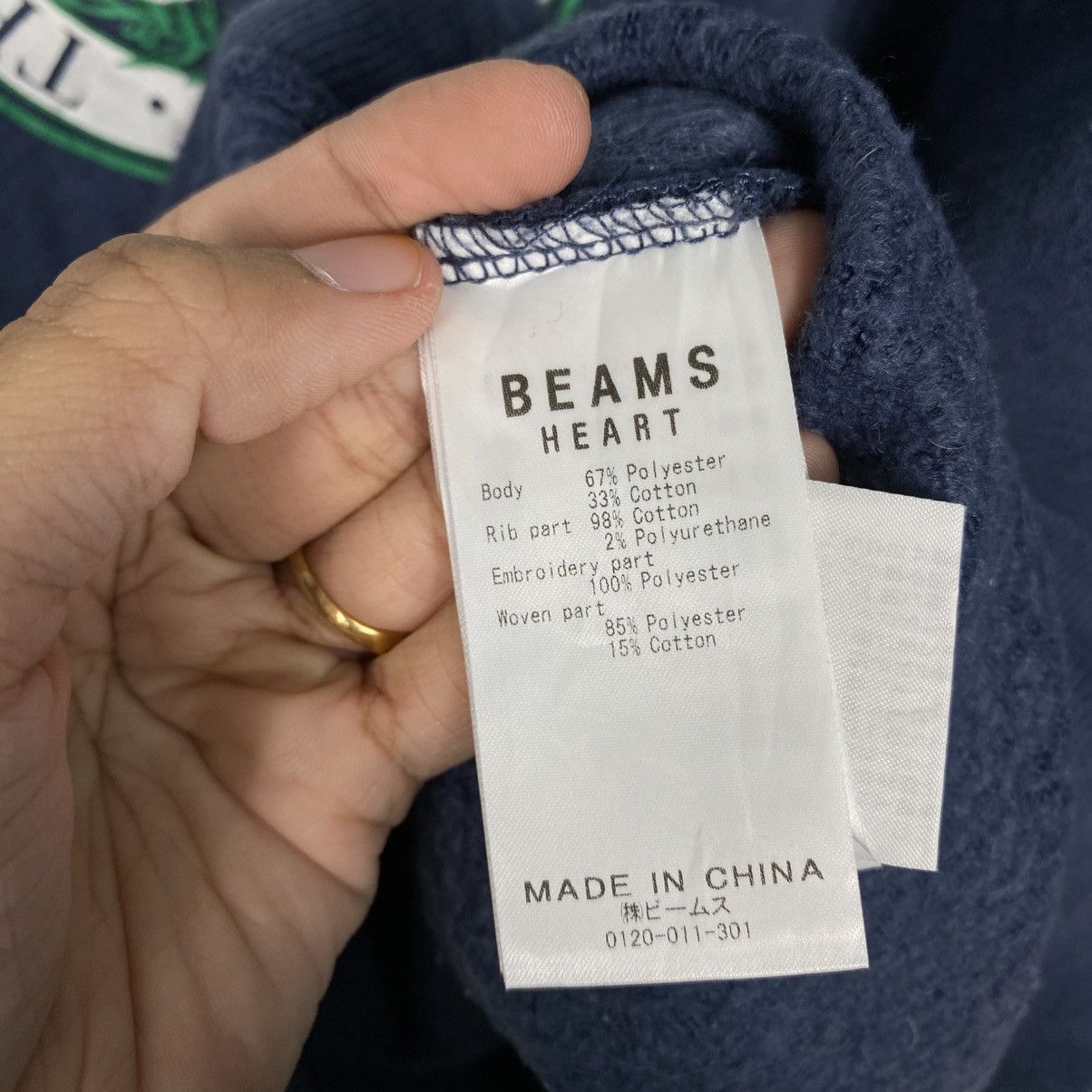 Beams Japan 📌Vintage Sweatshirt Scarton Spell Out Beams Hearts Size US L / EU 52-54 / 3 - 15 Thumbnail