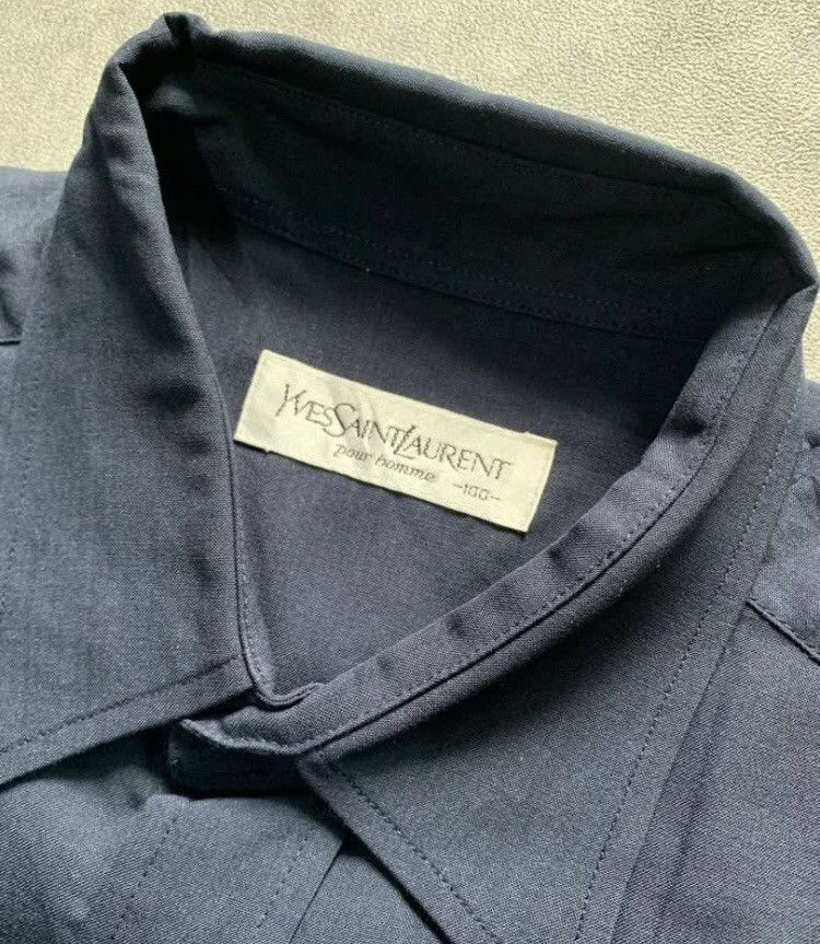 Yves Saint Laurent Yves Saint Laurent Pour Homme Black Shirt Size US L / EU 52-54 / 3 - 2 Thumbnail