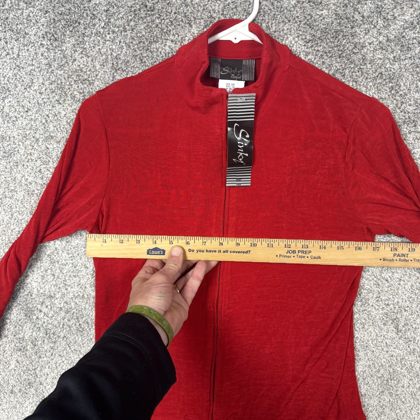J Brand VINTAGE Slinky Brand Shirt XS Mock Neck Full Zip Stretch Layering Made USA Size XS / US 0-2 / IT 36-38 - 6 Thumbnail