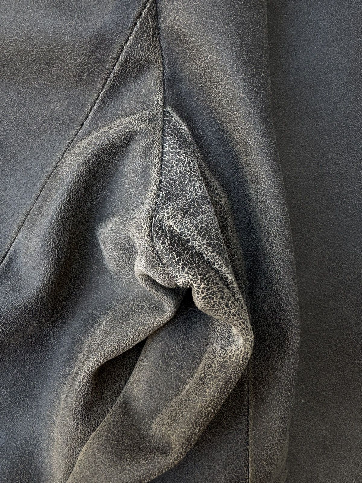Ann Demeulemeester Ann Demeulemeester AW00 Treated Leather Chesterfield Coat Size US XS / EU 42 / 0 - 9 Thumbnail
