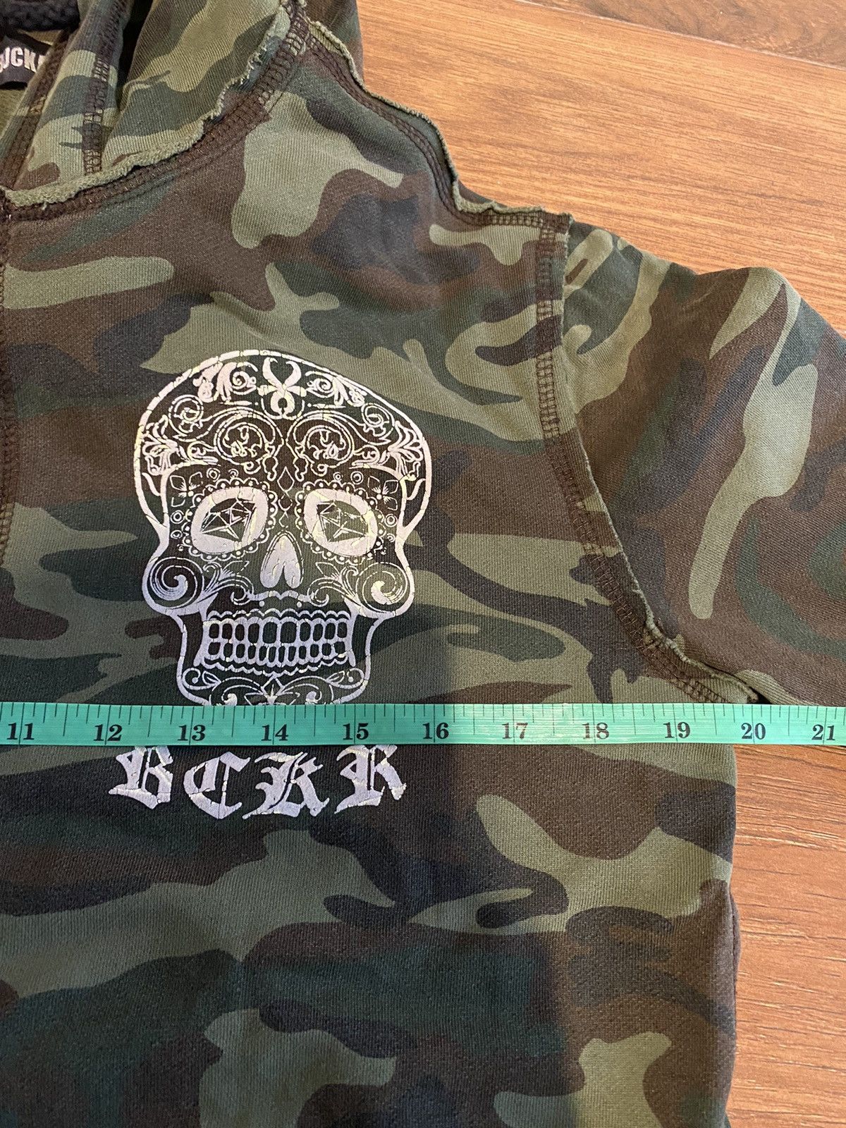 If Six Was Nine Japanese Buckaroo Camo Skull Distressed Zip Hoodie Size US M / EU 48-50 / 2 - 15 Thumbnail