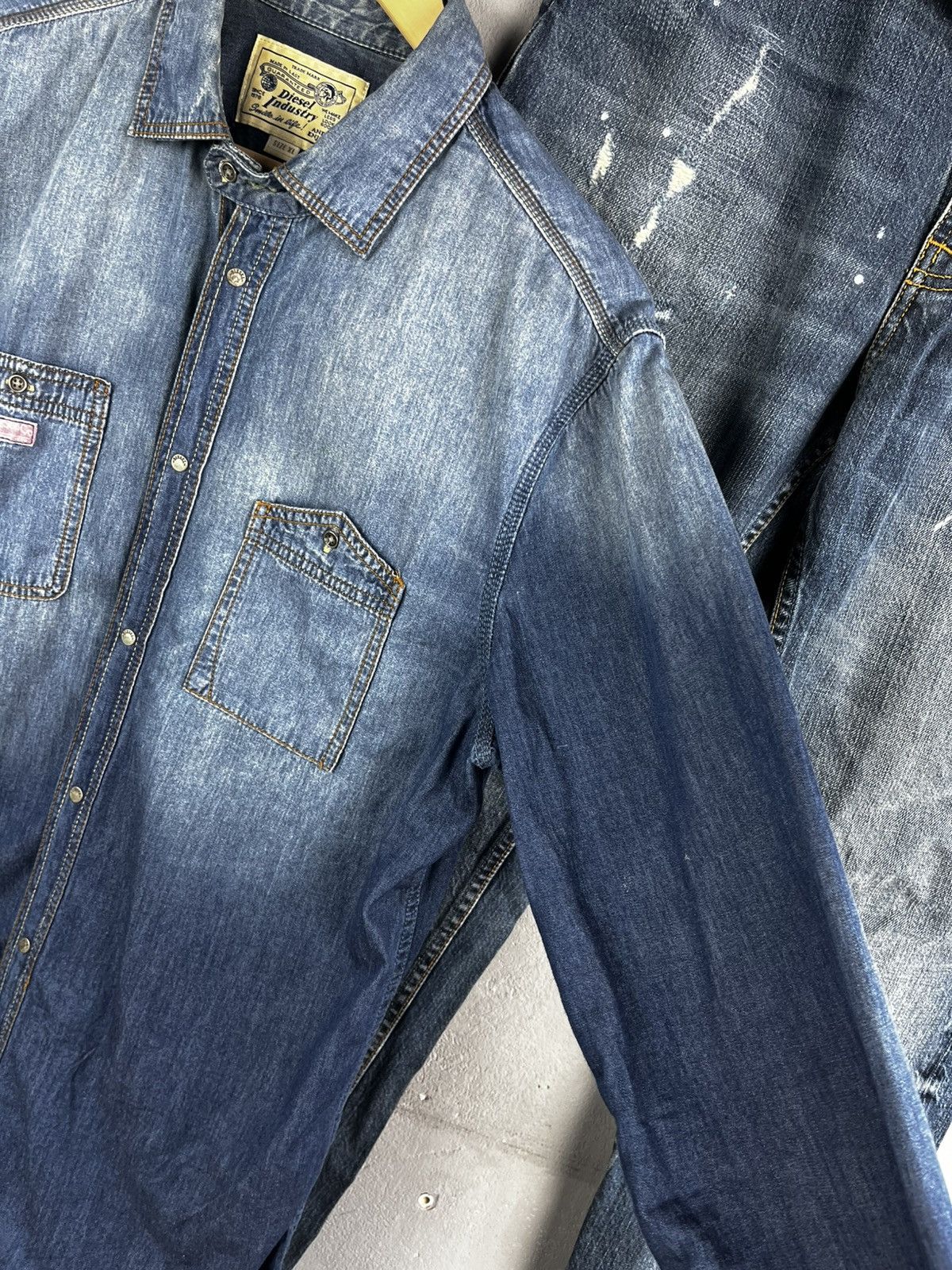 Diesel Diesel denim distressed shirt size xl Size US XL / EU 56 / 4 - 12 Thumbnail