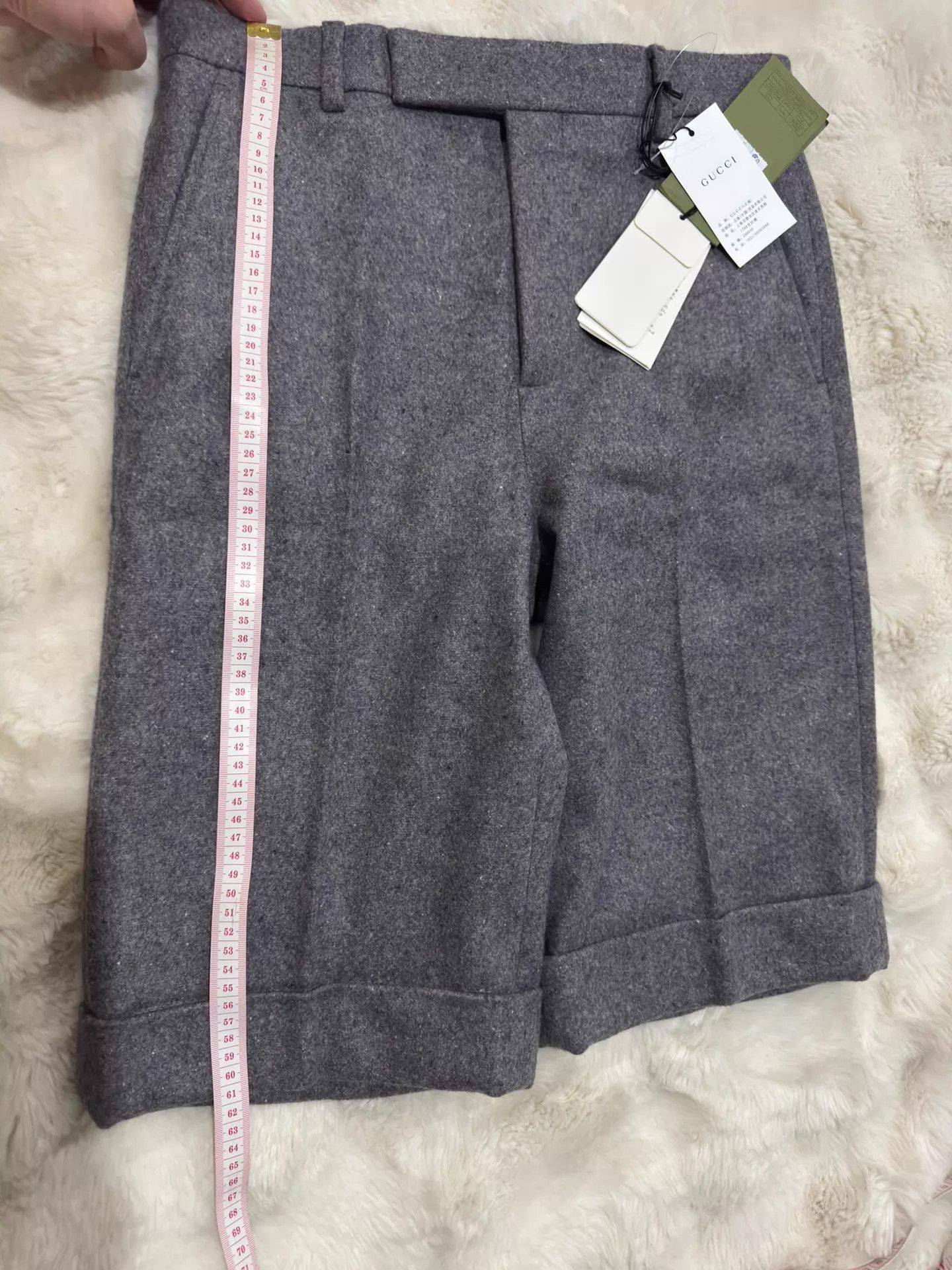 Gucci Gucci Wool-Cashmere Blend Dark Gray Shorts 44 Size US 28 / EU 44 - 9 Thumbnail