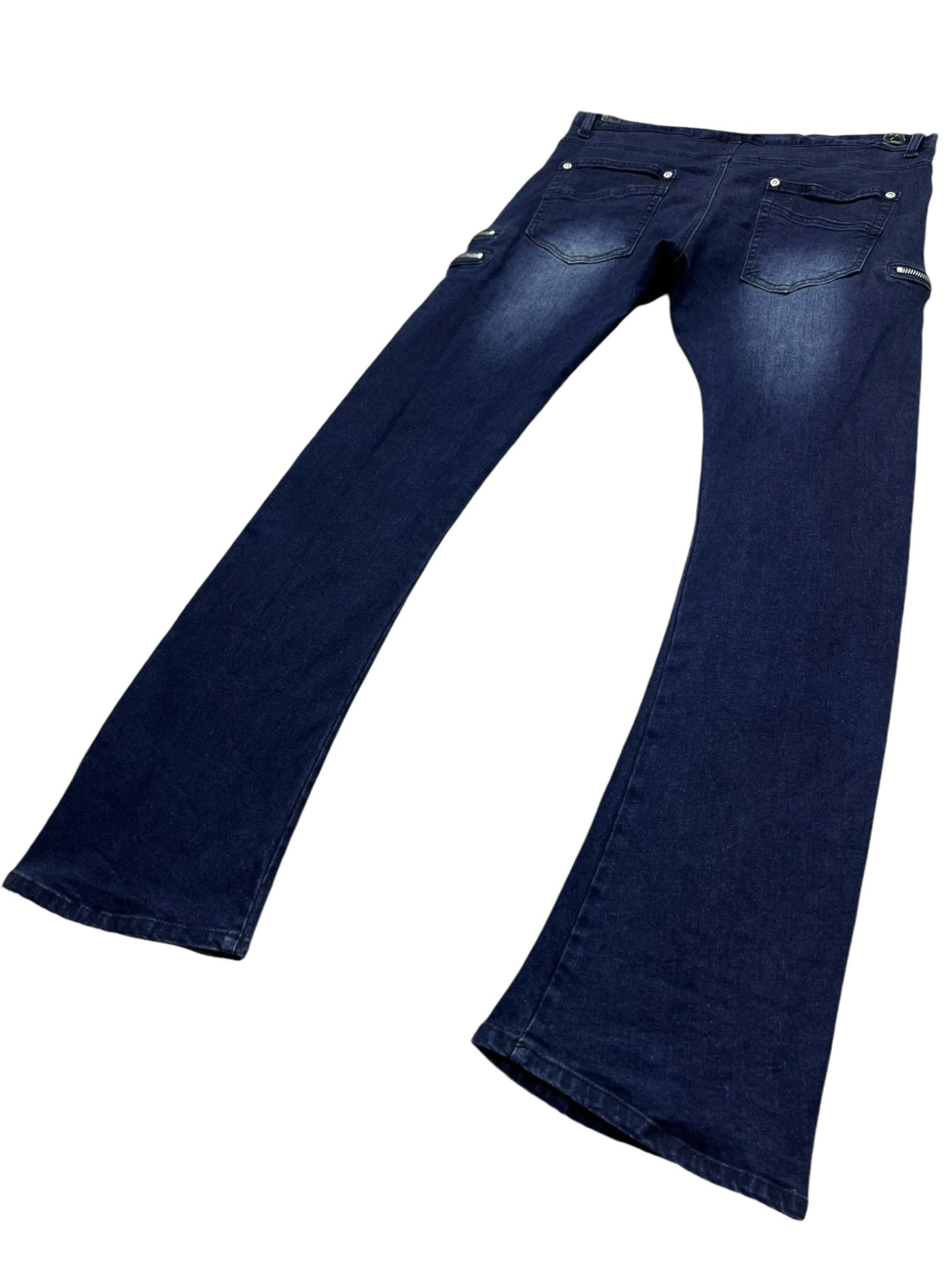 Blue Blue Japan 🔥FYE🔥BIKE*STAR Grunge Punk Multi-zipper FLARE Pants Size US 30 / EU 46 - 6 Thumbnail