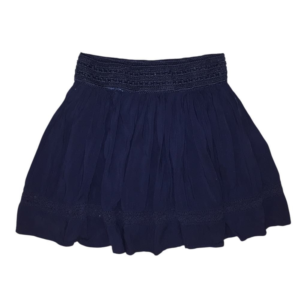 Aeropostale Y2K Aeropostale Ruffle Mini Skirt Blue Tiered Embroidered XS Size 24" / US 00 / IT 34 - 1 Thumbnail