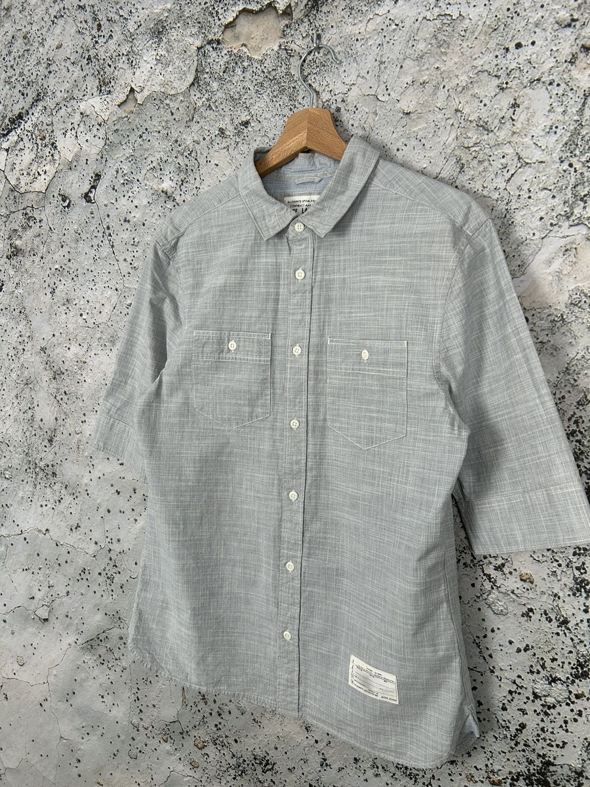 Allsaints Allsaints Short Sleeve Shirt Summer Avant Garde Designer Size US L / EU 52-54 / 3 - 2 Thumbnail