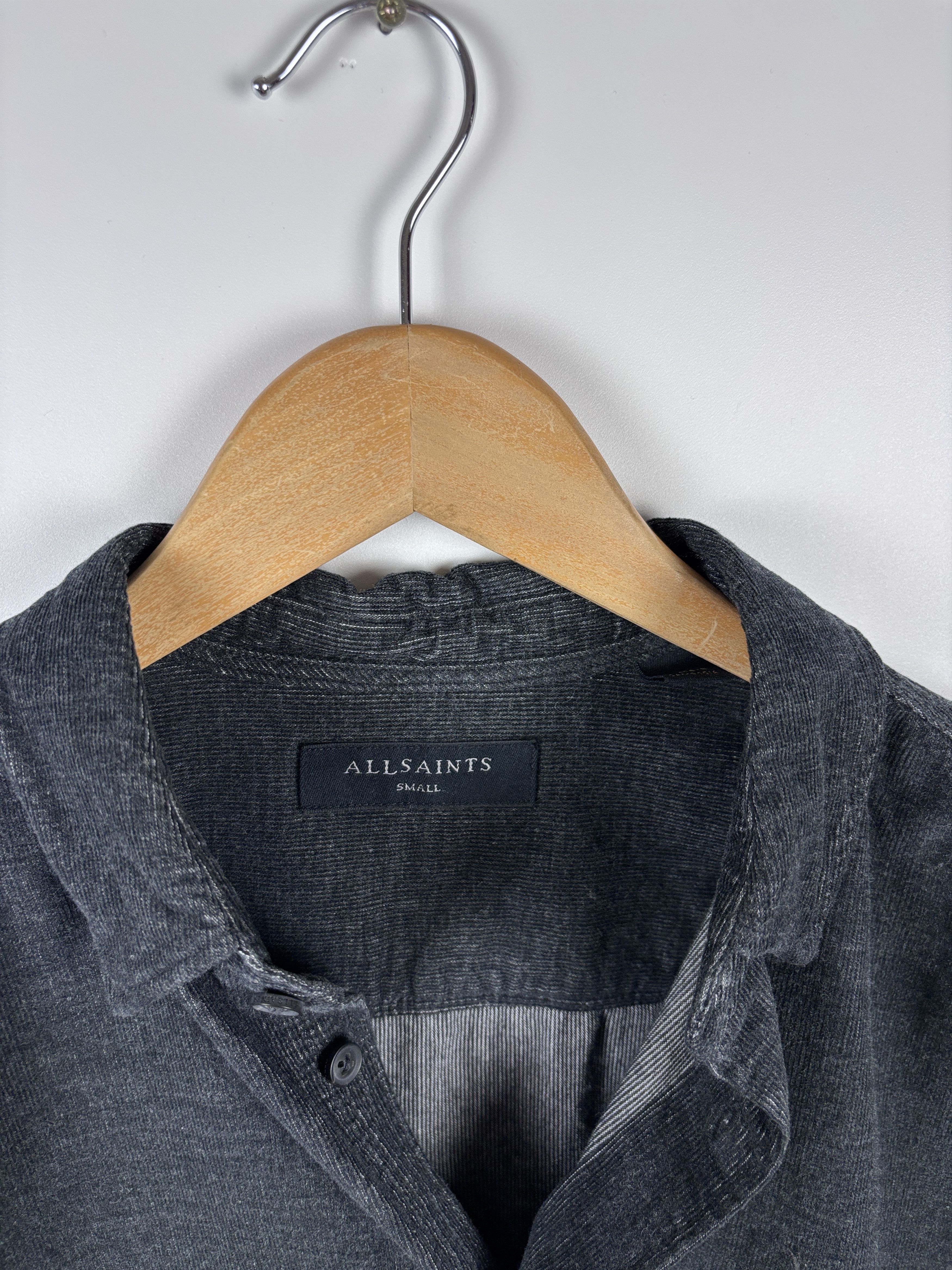 Allsaints All Saints Lorella Medium Textured Corduroy Shirt Gray S Size US S / EU 44-46 / 1 - 8 Thumbnail