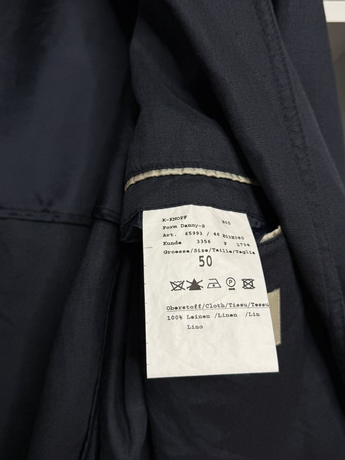 Burberry Burberry London Navy Blue Linen Blazer size 50 Size 50R - 14 Thumbnail