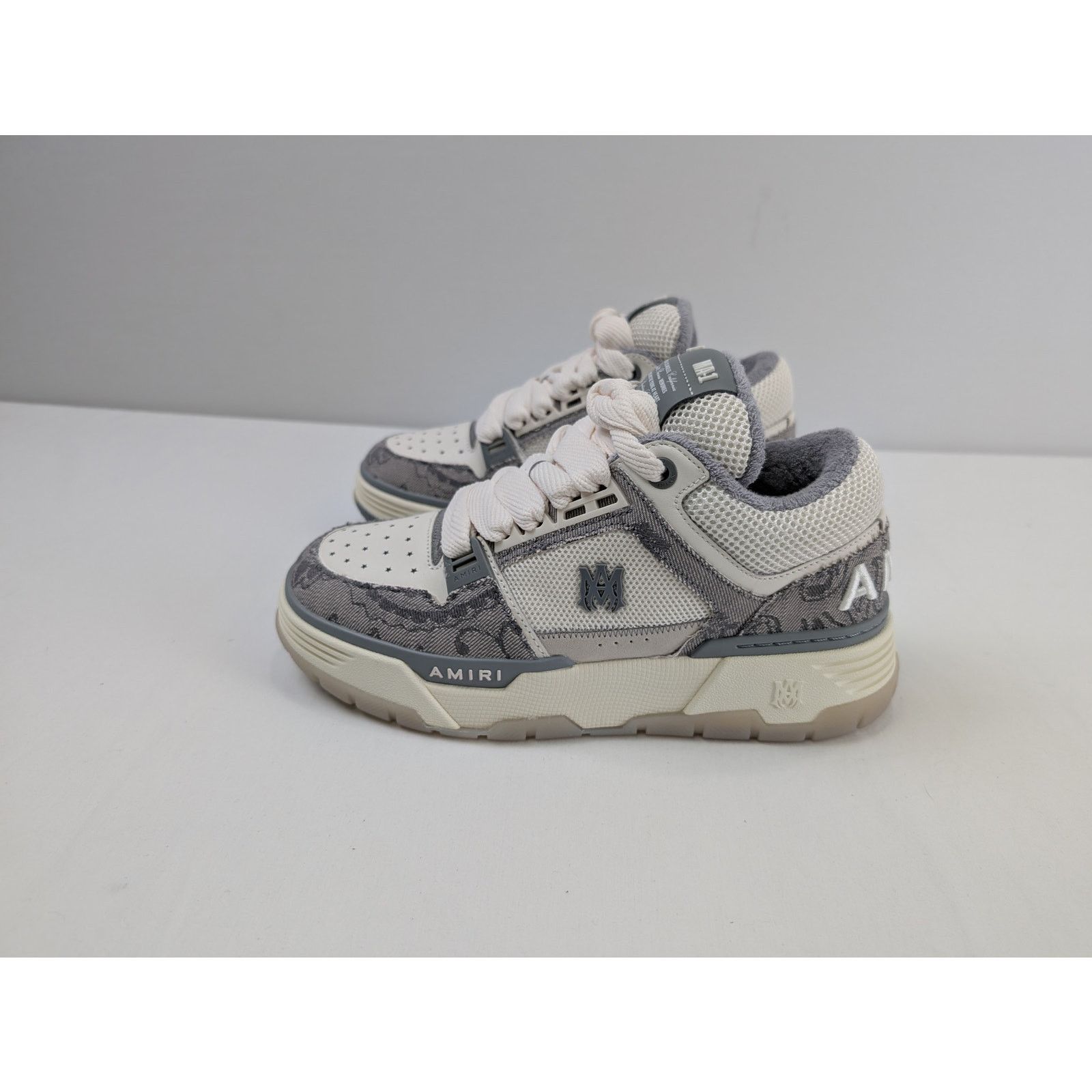 Amiri o1rshd1 Bandana Denim MA-1 Sneakers in Grey Size US 11 / EU 44 - 9 Thumbnail