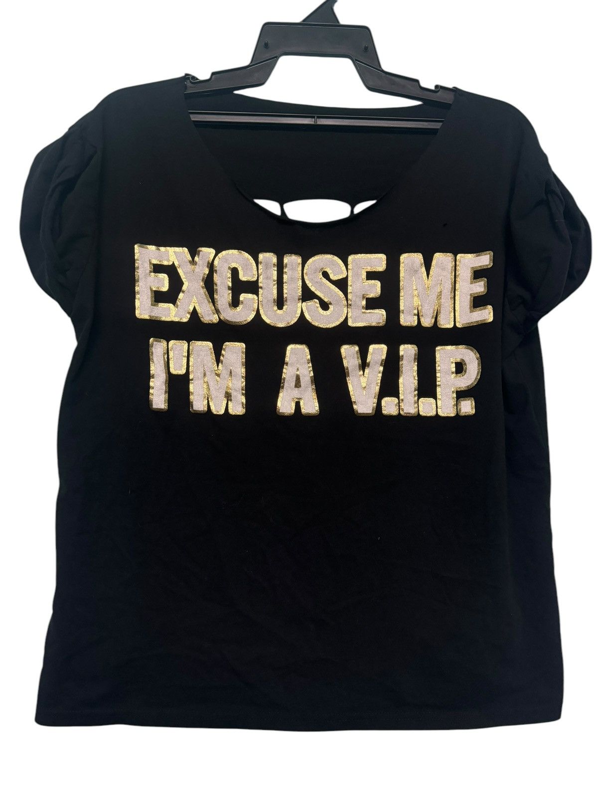 Japanese Brand 💥RARE PUNK DESIGN TRIANGLE CUT EXCUSE ME I’M A VIP SHIRT Size M / US 6-8 / IT 42-44 - 1 Thumbnail