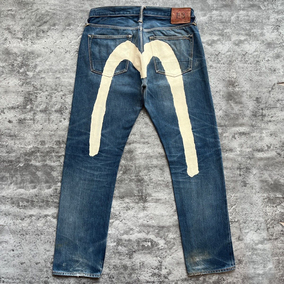Evisu Evisu No.3 Brush Daicock Washed Selvedge Jeans Size US 33 - 1 Thumbnail