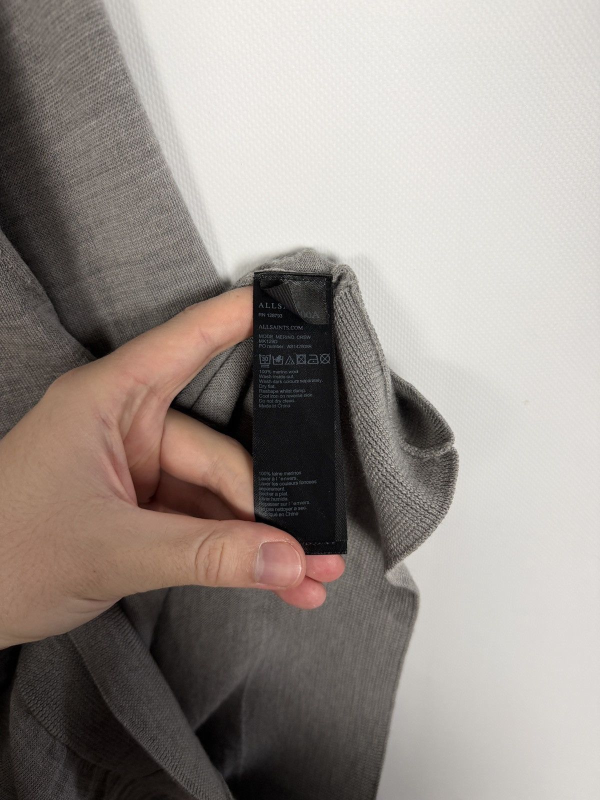 Allsaints Men’s Allsaints Mode Merino Crewneck Sweater Pullover Size M Size US M / EU 48-50 / 2 - 8 Thumbnail