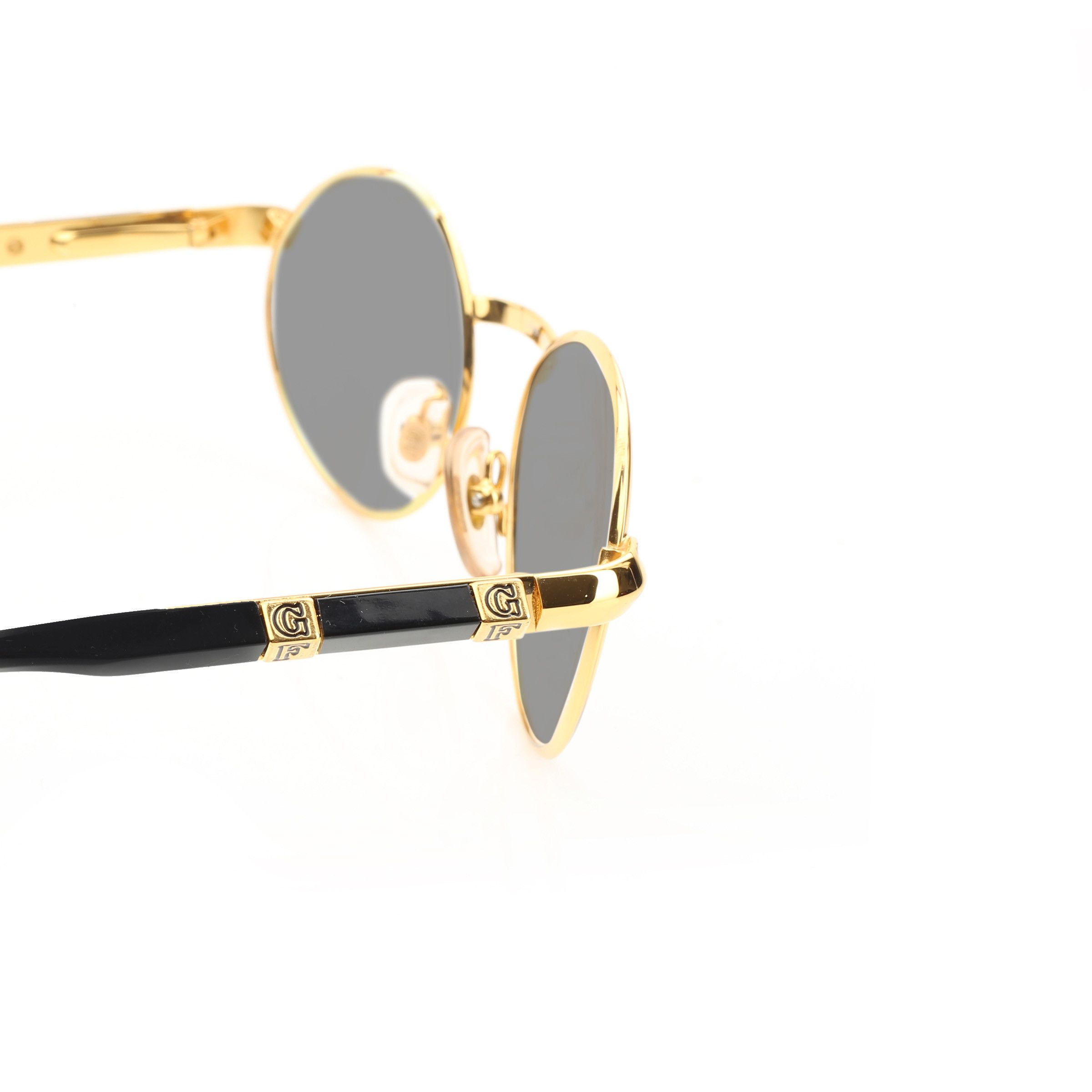 Gianfranco Ferre Gianfranco Ferre '90s Gold & Black Pyramidal Sunglasses Size ONE SIZE - 2 Thumbnail