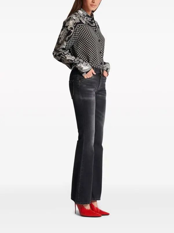 Balmain o1s1wg110825 Western Bootcut Jeans in Black Size 30" / US 8 / IT 44 - 3 Thumbnail
