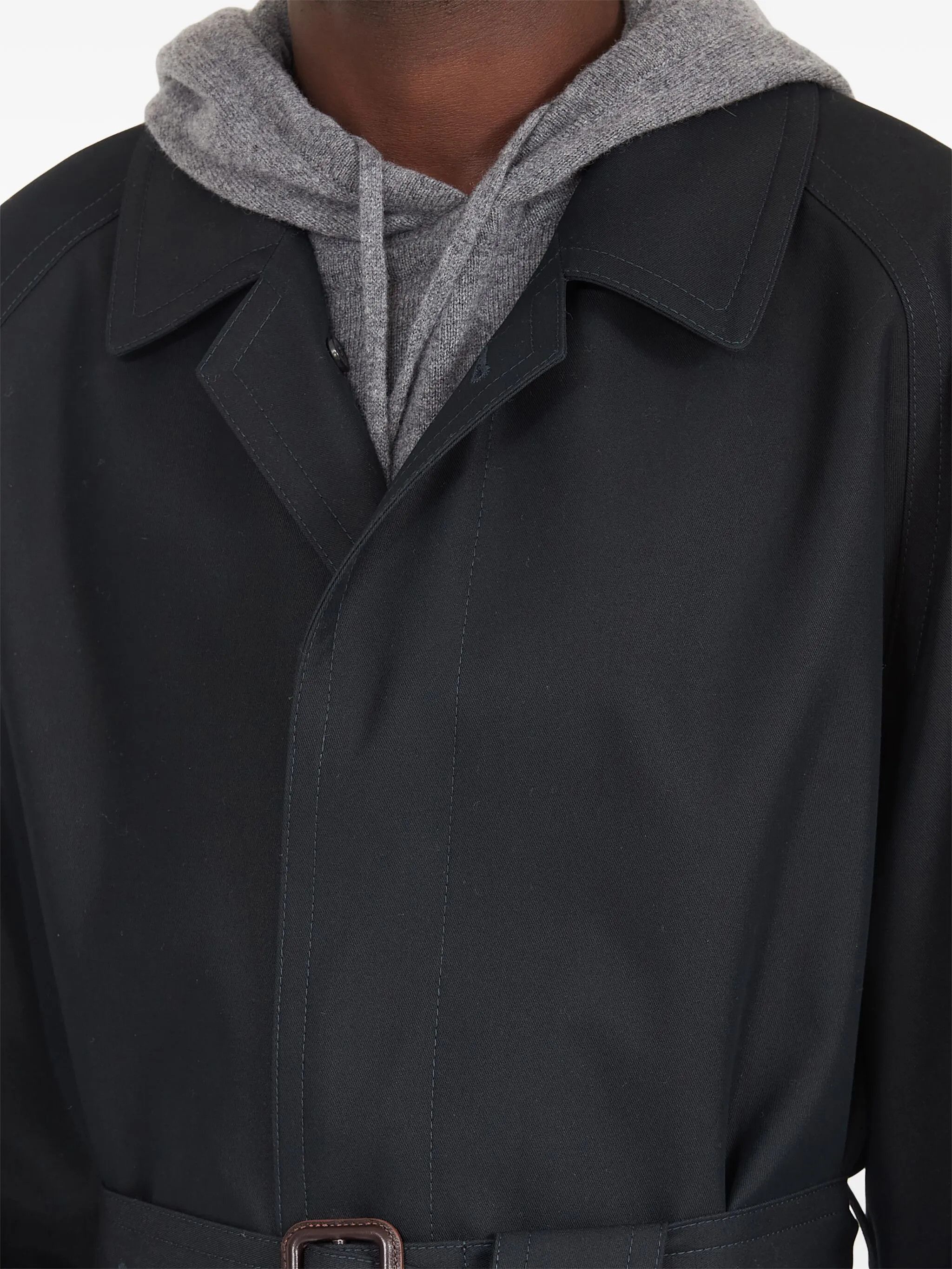 Maison Margiela oc11z0426 Belt & Rainbow Colors Trench Coat in Black Size US M / EU 48-50 / 2 - 7 Thumbnail