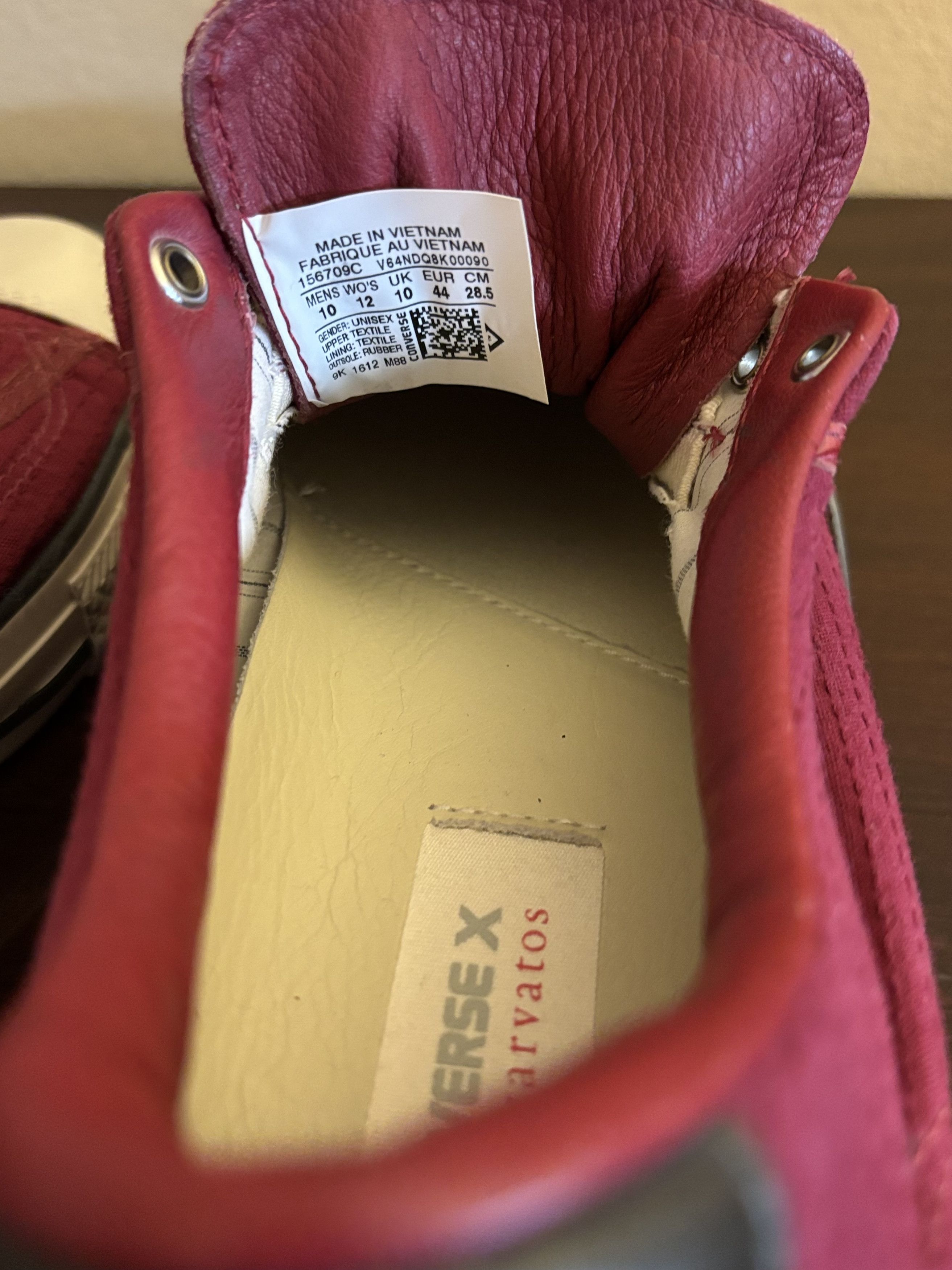 Converse × John Varvatos John Varvatos x Converse Red Shoes Size US 10 / EU 43 - 4 Thumbnail