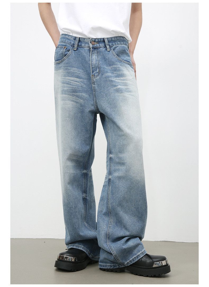 Japanese Brand × Jean Vintage washed wide-leg trendy all-match loose jeans Size US 32 / EU 48 - 2 Thumbnail