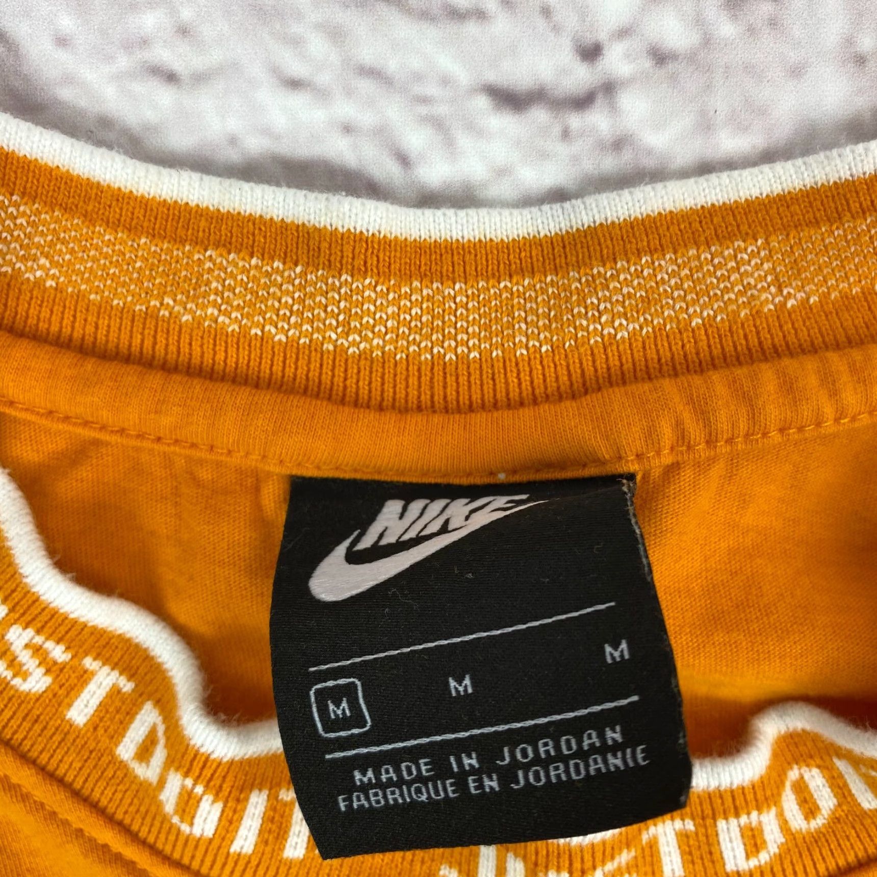 Nike VINTAGE Nike Shirt Mens Just Do It 100% Cotton Coll ar Logo Wrap Around Short Sleeve Size M Yellow - Mens T-Shirt Size US M / EU 48-50 / 2 - 5 Thumbnail