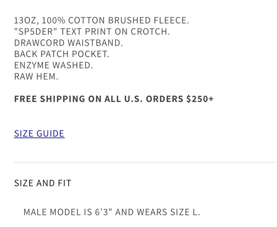 Sp5der Spider Worldwide SP5DER OG Web V2 Phantom Sweatshort Size US 32 / EU 48 - 16 Thumbnail