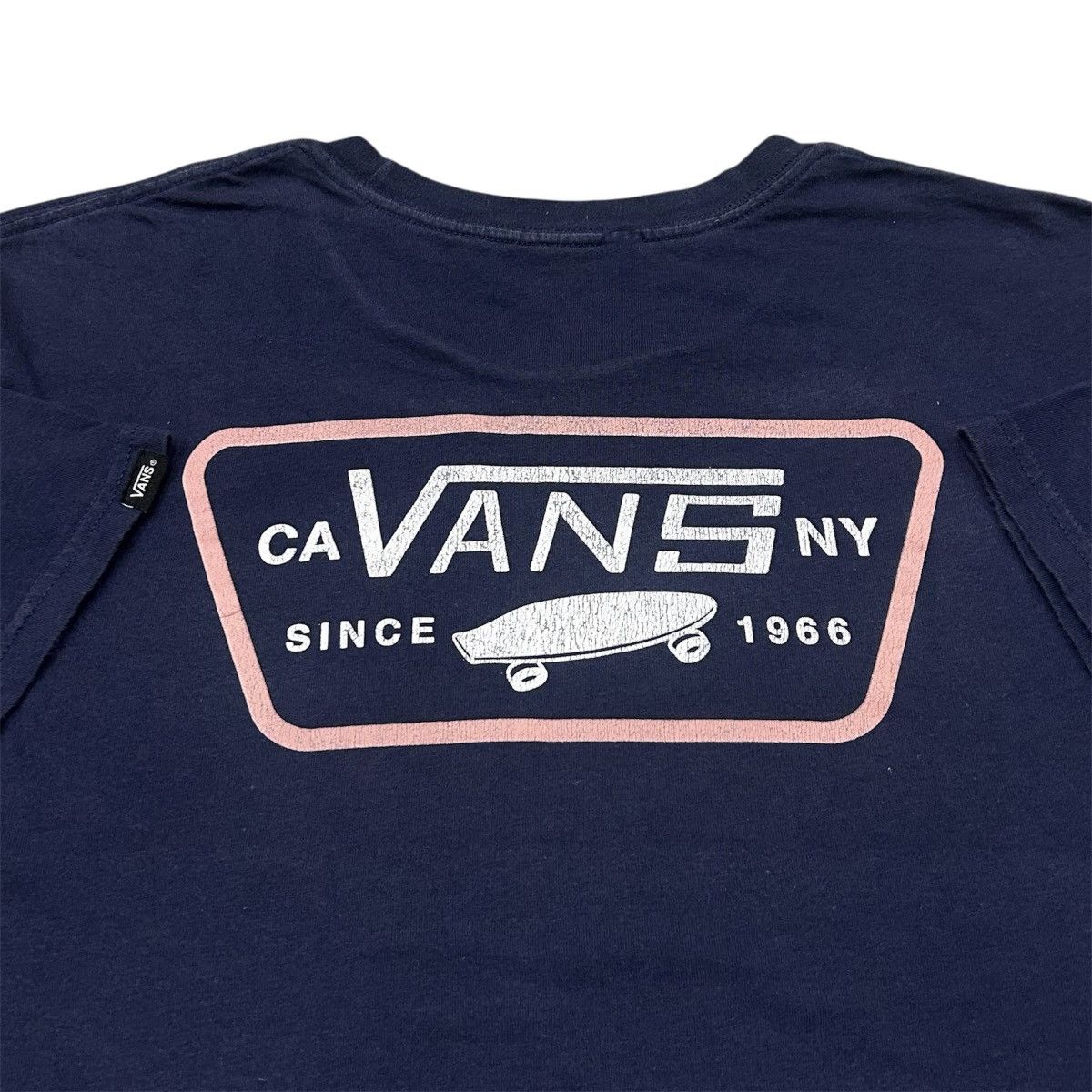 Vans Vans Off The Wall Blue Logo Skate Skateboard Tshirt Size US M / EU 48-50 / 2 - 3 Thumbnail