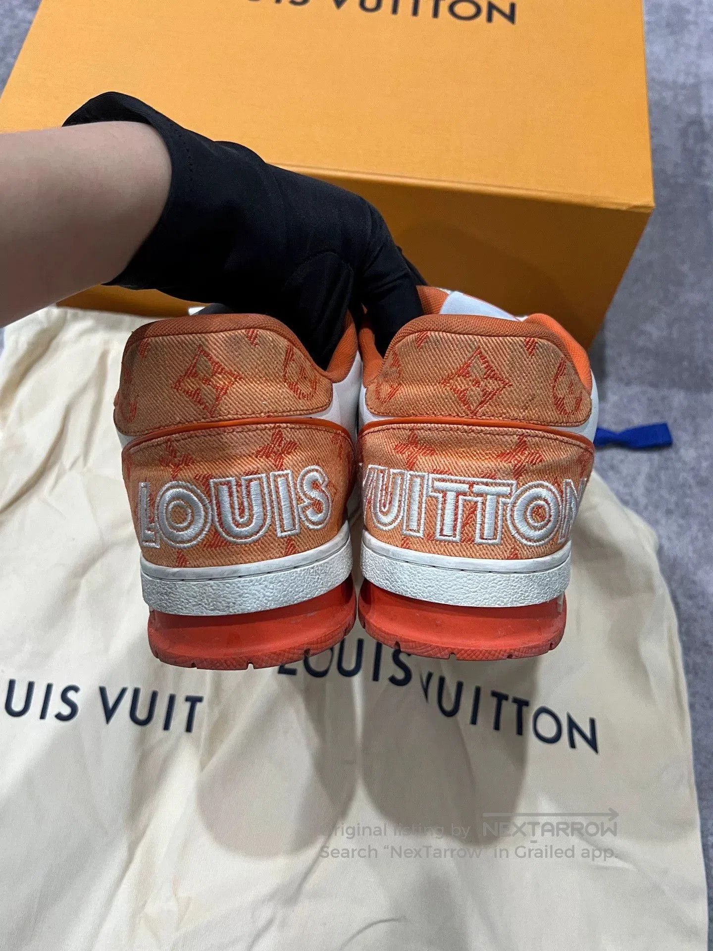 Louis Vuitton louis vuitton orange white velcro trainers. Size US 6 / EU 39 - 6 Thumbnail
