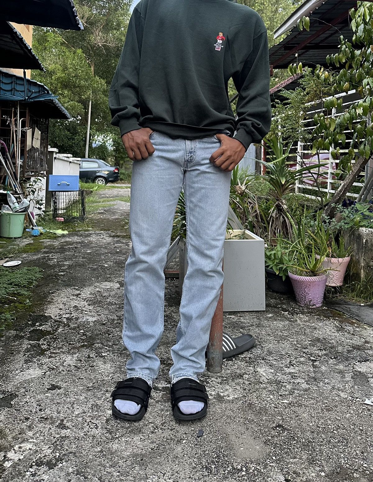 Levi's Vintage Clothing 👹Vintage Levis 532 Distressed Straight Cut Jeans Size US 30 / EU 46 - 4 Thumbnail