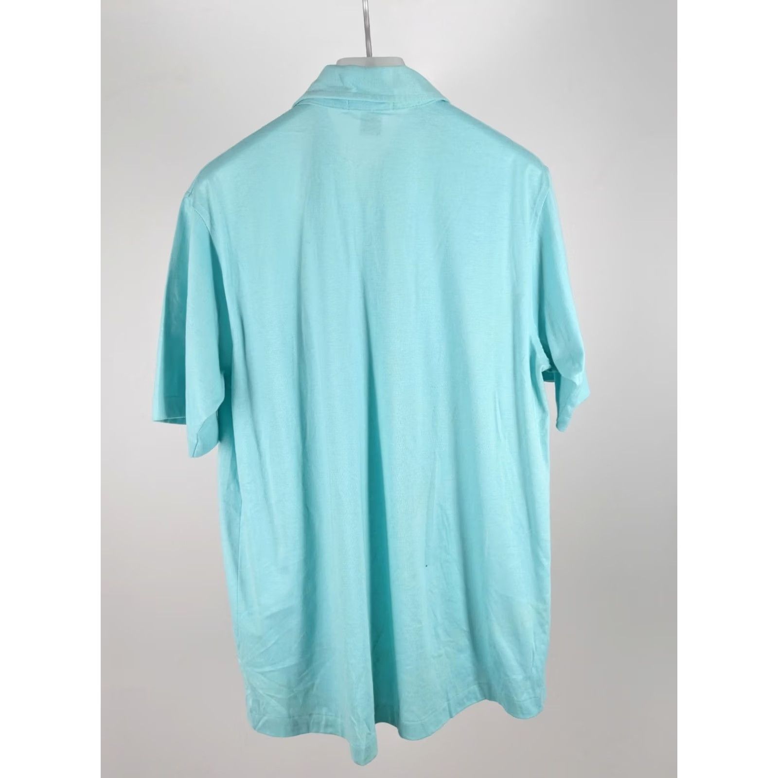 Vintage VINTAGE LL Bean Polo Shirt Aqua Cotton Lisle Large USA 80s Mens Polo Shirt Vintage 80s LL Bean Mens Large Size US L / EU 52-54 / 3 - 3 Thumbnail