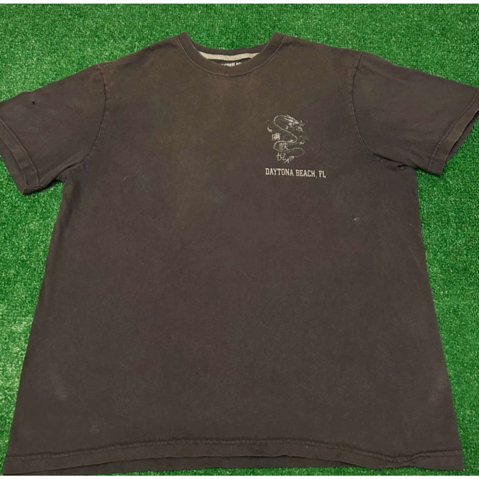Nike VINTAGE Nike Shirt Mens XL Black Grunge 90s Y2K Tattoo Tribal Dragon Daytona Punk Hip Hop VTG Size US XL / EU 56 / 4 - 2 Thumbnail