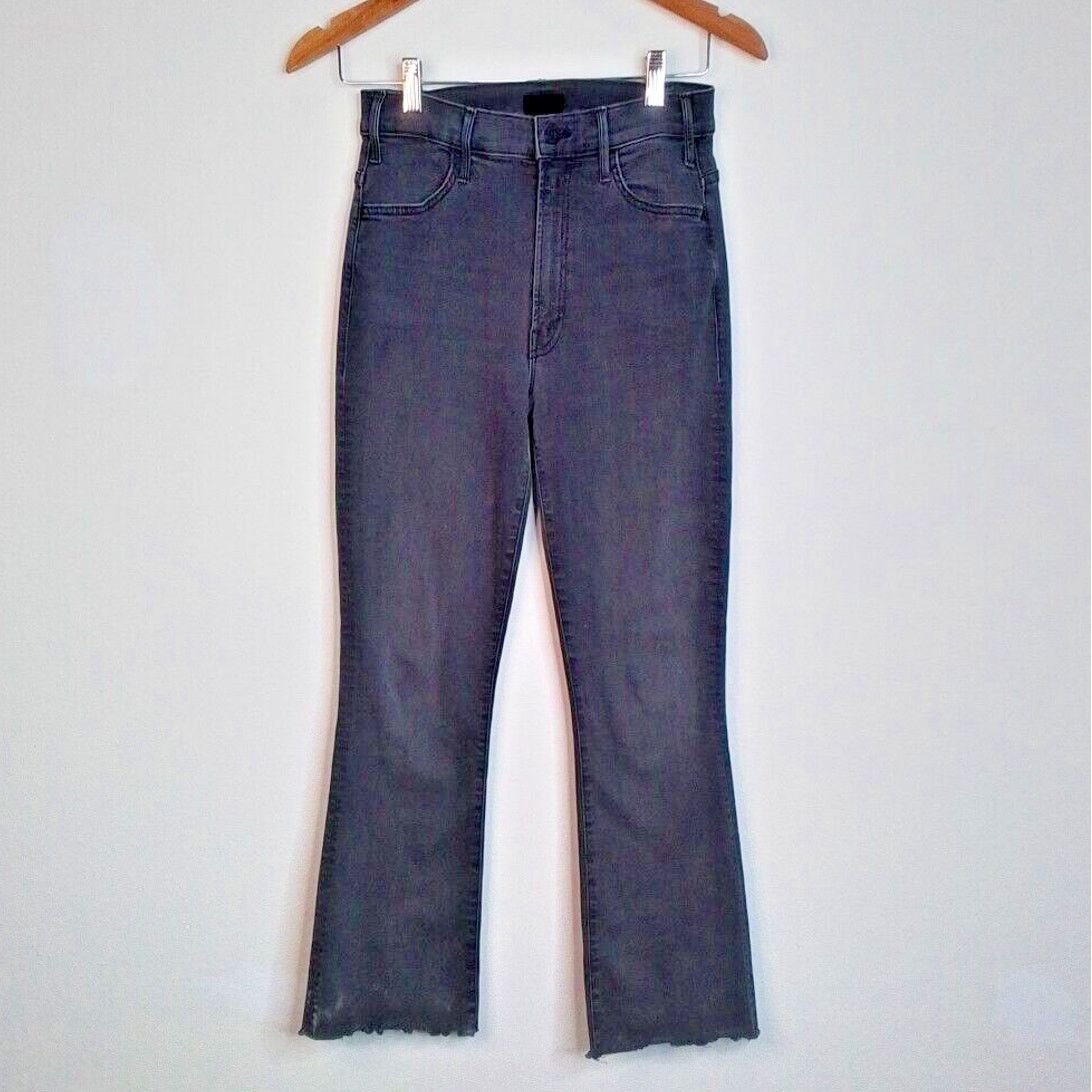 MOTHER Mother Denim Jeans Women's 25 Black The Hutsler Ankle Fray Size 25" / US 0 / IT 36 - 2 Thumbnail