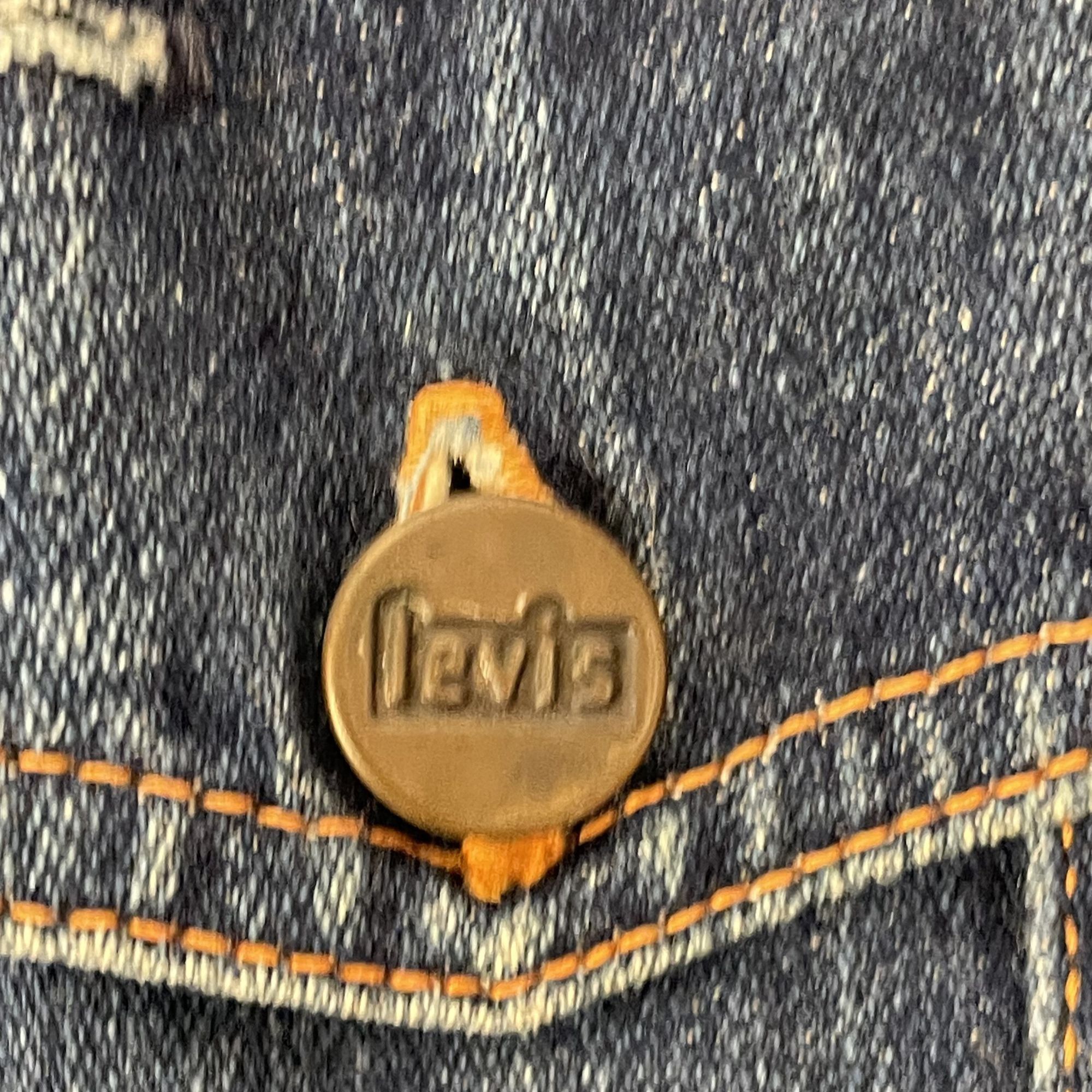 Levi's Vtg LEVIS Blue Jean Coat FLEECE Collar Denim TRUCKER Jacket Size US XL / EU 56 / 4 - 7 Thumbnail